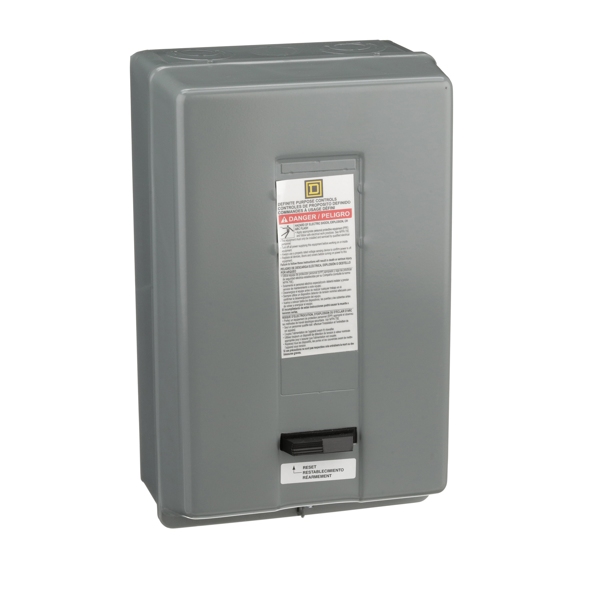 Starter, Definite Purpose, nonreversing, 50A, 3 pole, 3 phase, 120 VAC coil, melting alloy overload, NEMA 1, +options