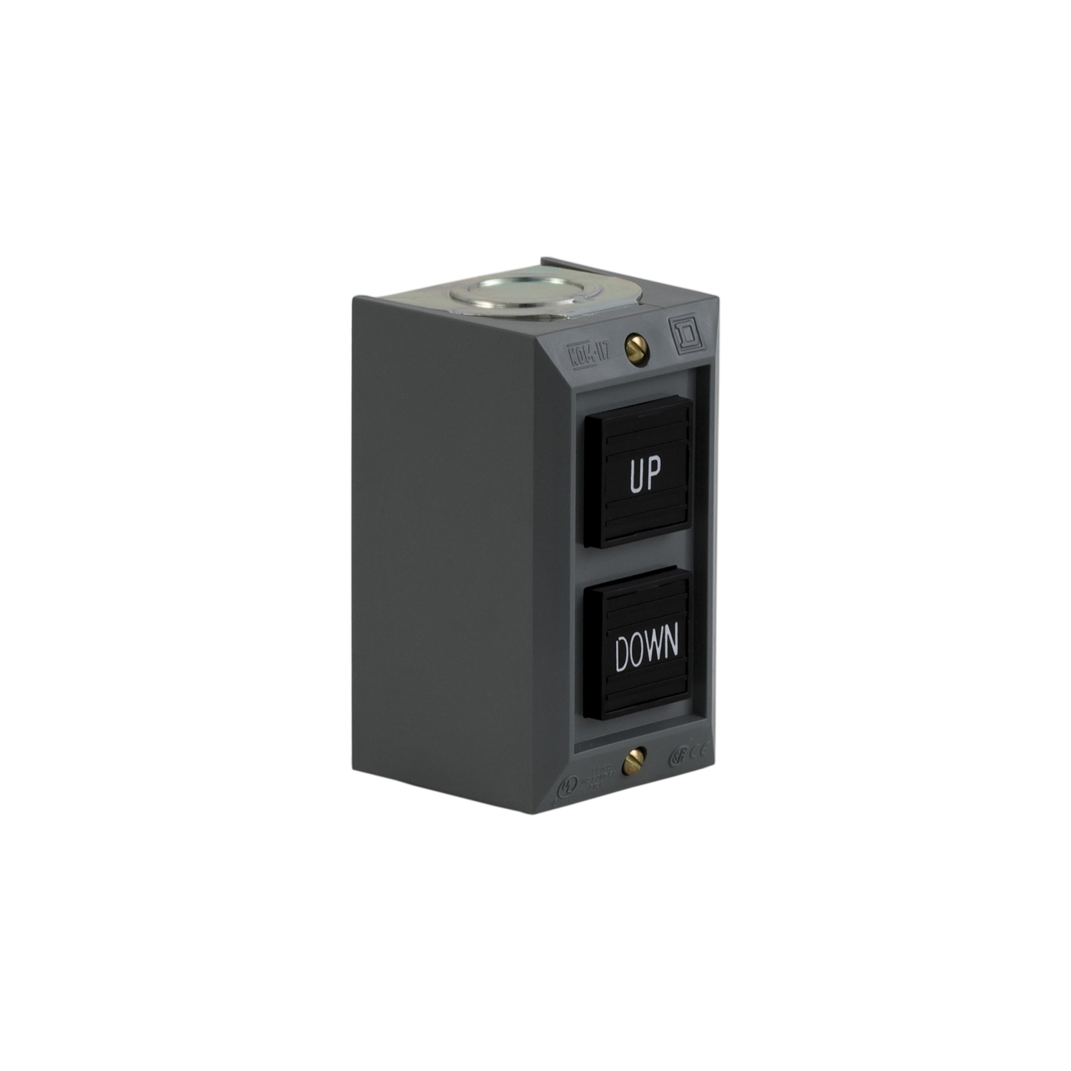 Complete control station, Harmony 9001B, 2 push buttons UP-DOWN, 5A, 600V AC, 2NO, NEMA 1
