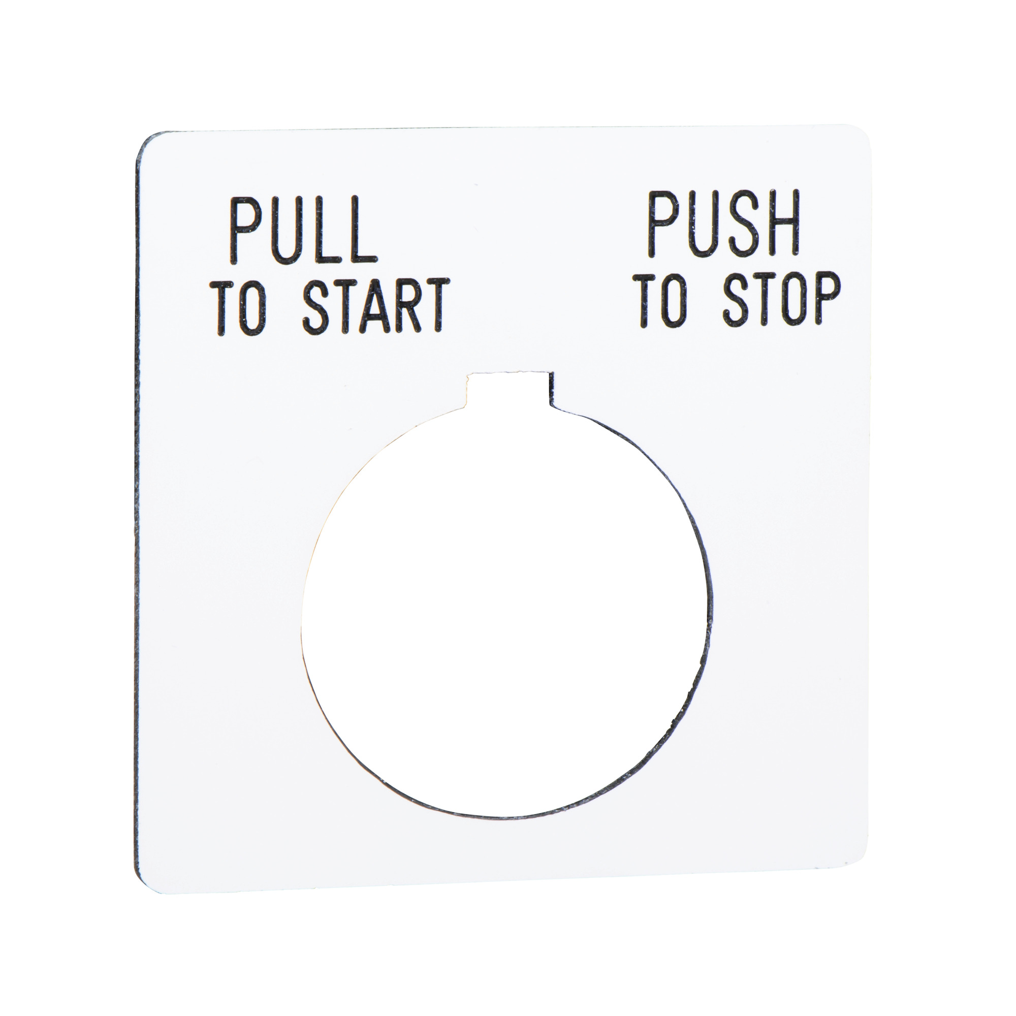 PUSH BUTTON LEGEND PLATE 30MM T-K