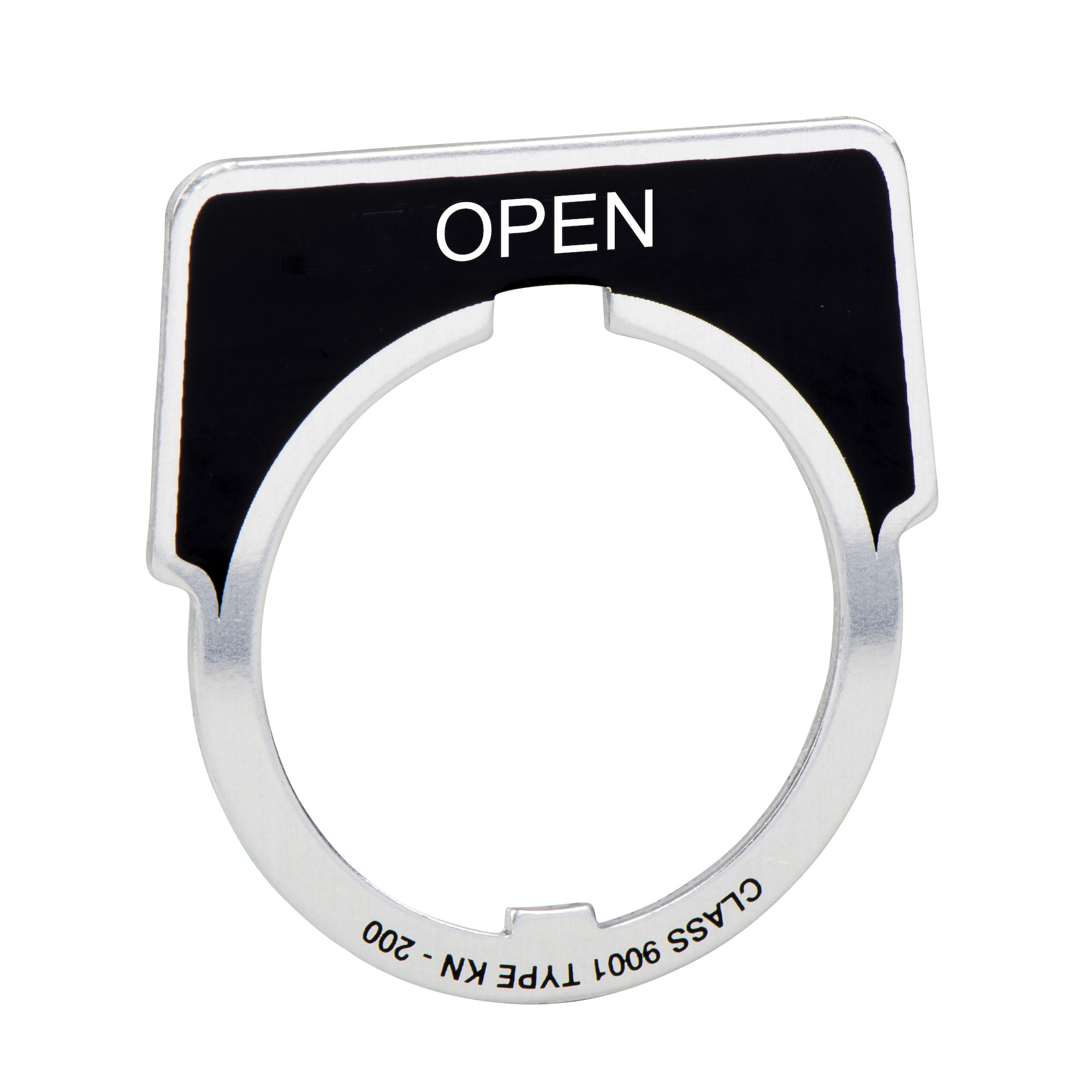 PUSH BUTTON LEGEND PLATE 30MM T-K