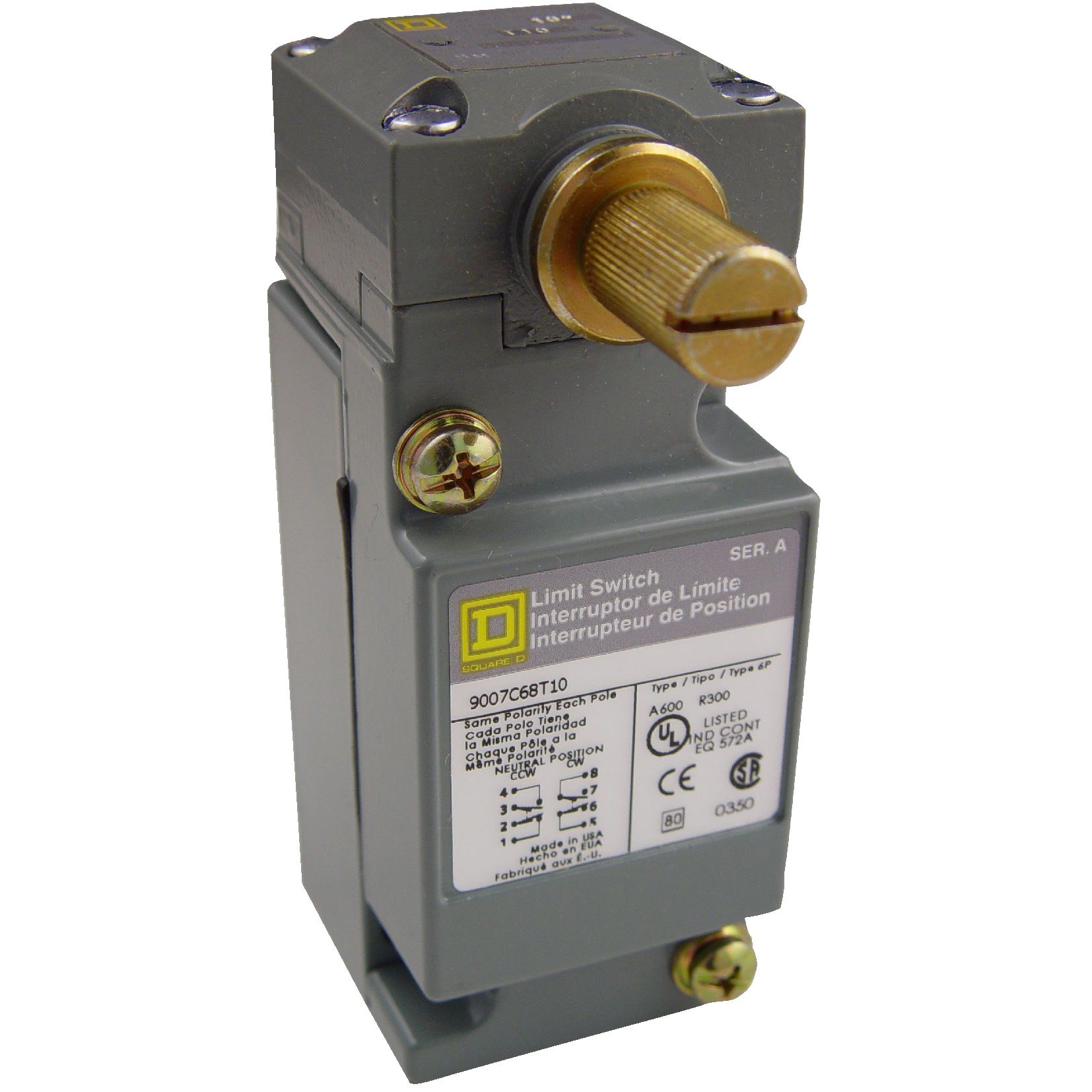 Limit switch, 9007, 600 V 10amp c +options