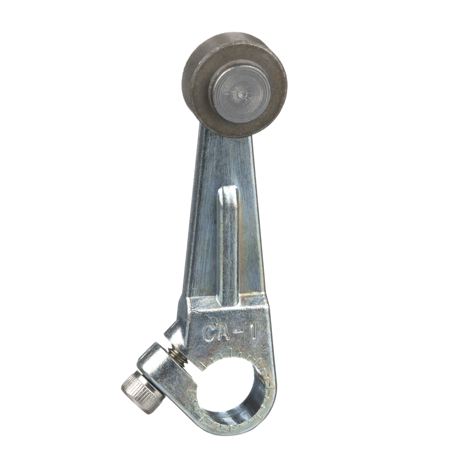 limit switch lever arm, 9007C, 2 inch long cast zinc lever arm, 0.625 inch diameter roller, 0.25 inch wide roller