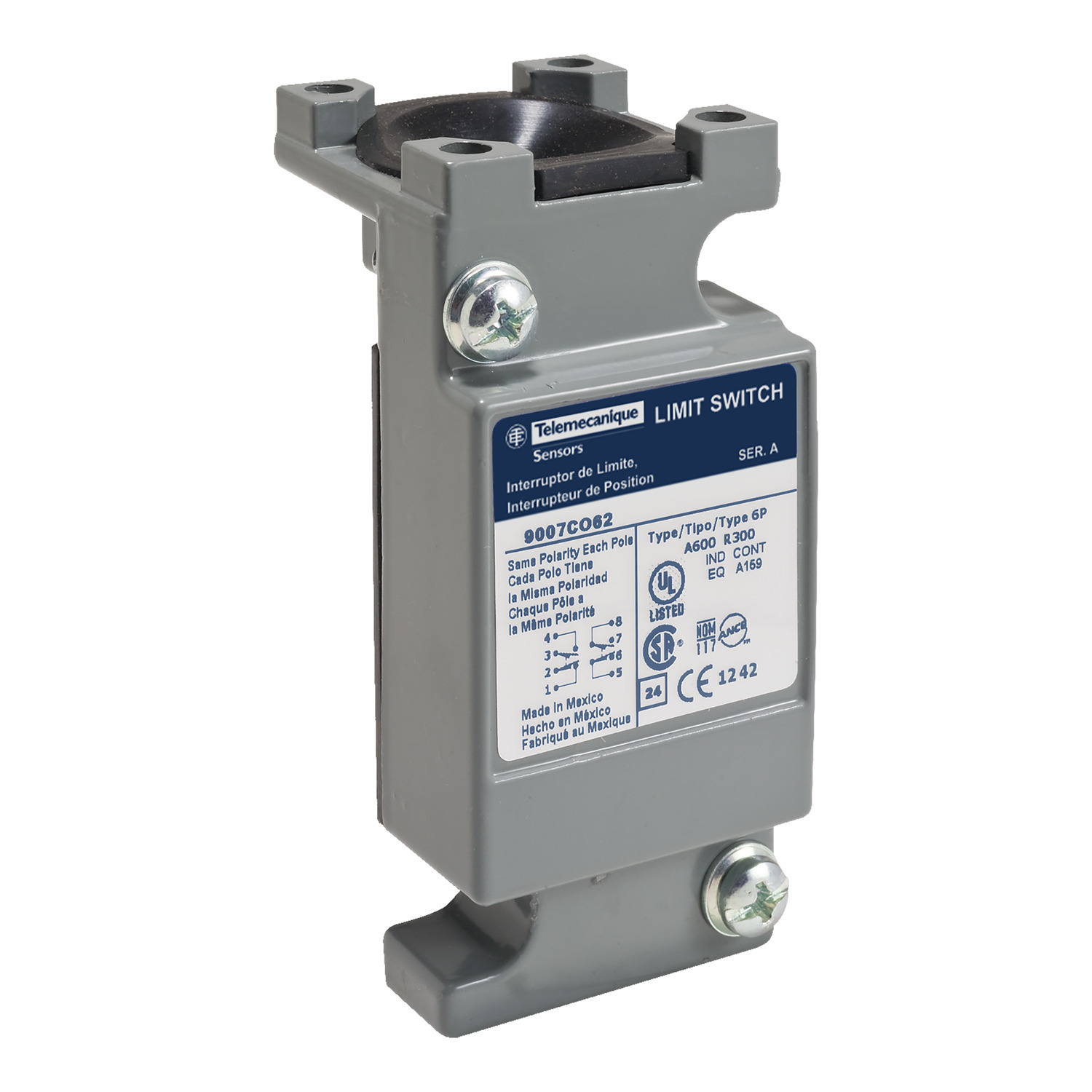 Limit switch plug in unit, 9007, 600 V 10amp c