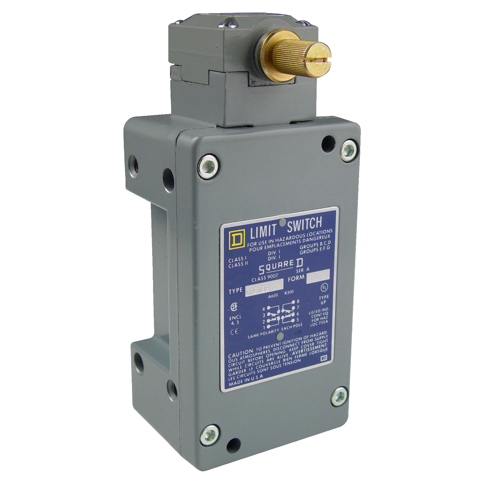 Limit switch, 9007, 600 V 10amp c +options