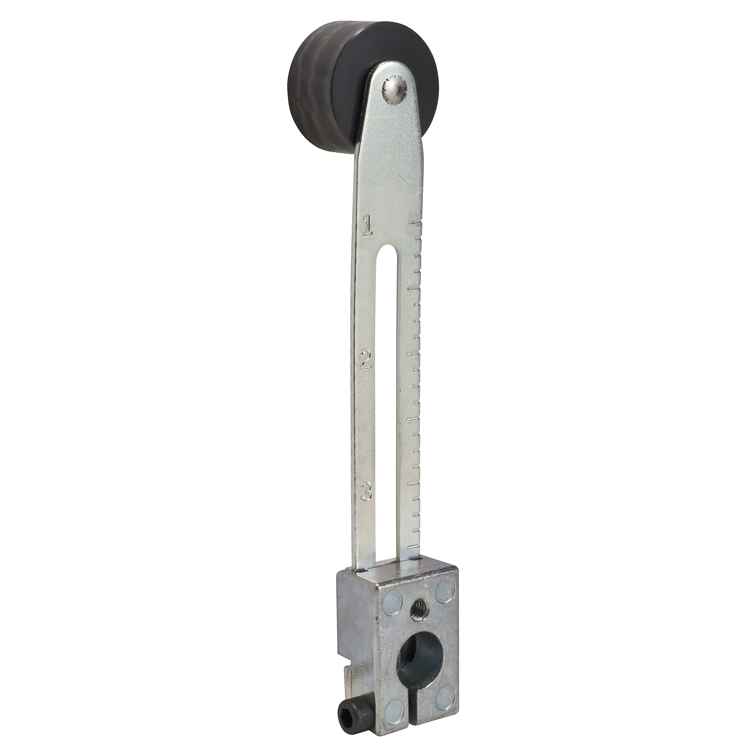 NEMA limit switch, 9007C, adjustable length lever arm, bendable, 0.625 inch nylon roller, 0.25 inches wide