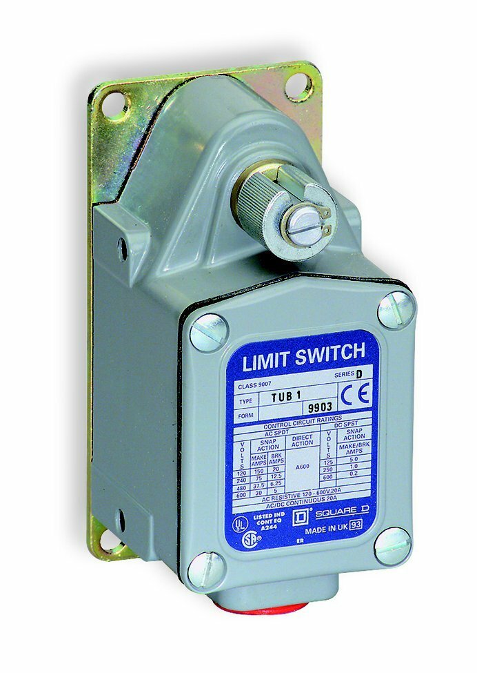 Square D,LIMIT SWITCH 600VAC 12AMP T +OPTIONS,-10...185 F,0.5 Inch NPT Conduit Entrance Screw Clamp,20A,600V,Form Z  Single Pole DT-DB,IP65-IP66-IP67,Lever Arm (purchase separately) CW and CCW,Maintained,Mill Limit Switch,NEMA A600/P600,NPT conduit entry 0.5 in,T,severe duty,UL Listed, CSA Certified, CE Marked