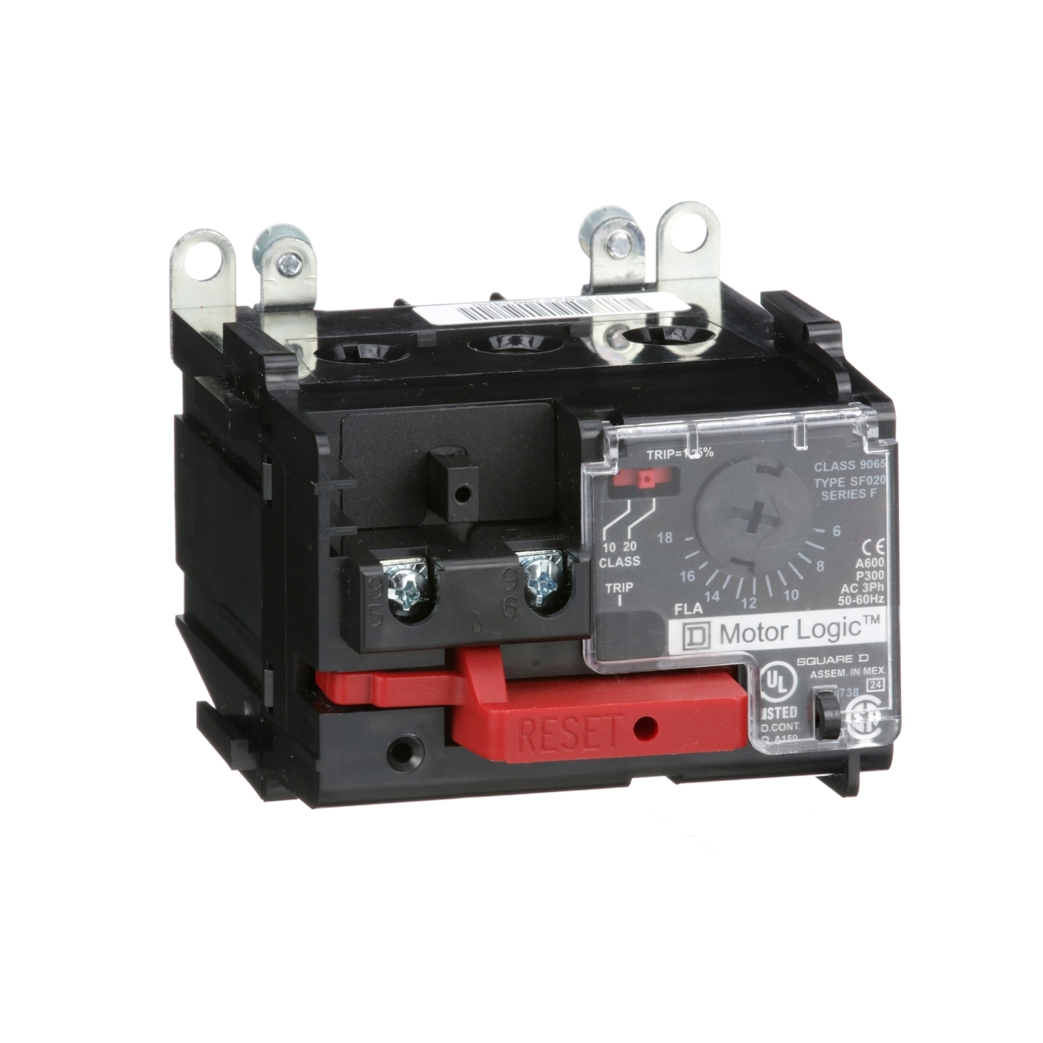 Overload Relay, Motor Logic, solid state overload relay, NEMA Size 0, 3 pole, 6A to 18A, 600VAC, separate mount