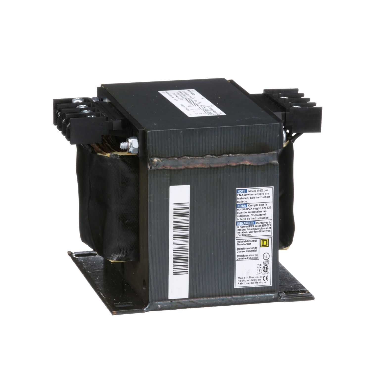 Transformer, Type T, industrial control, 1000VA, 1 phase, 240x480V primary, 120V secondary, 115C rise