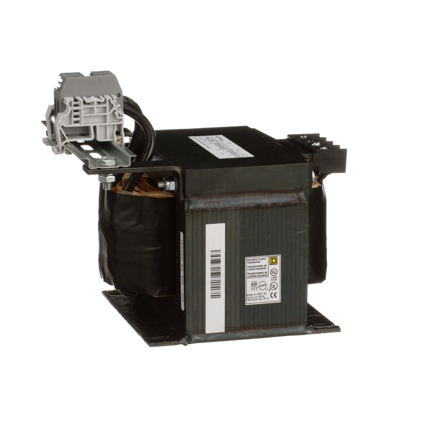 Transformer, Type T, industrial control, 1000VA, 1 phase, 120x240V primary, 24V secondary, 115C rise