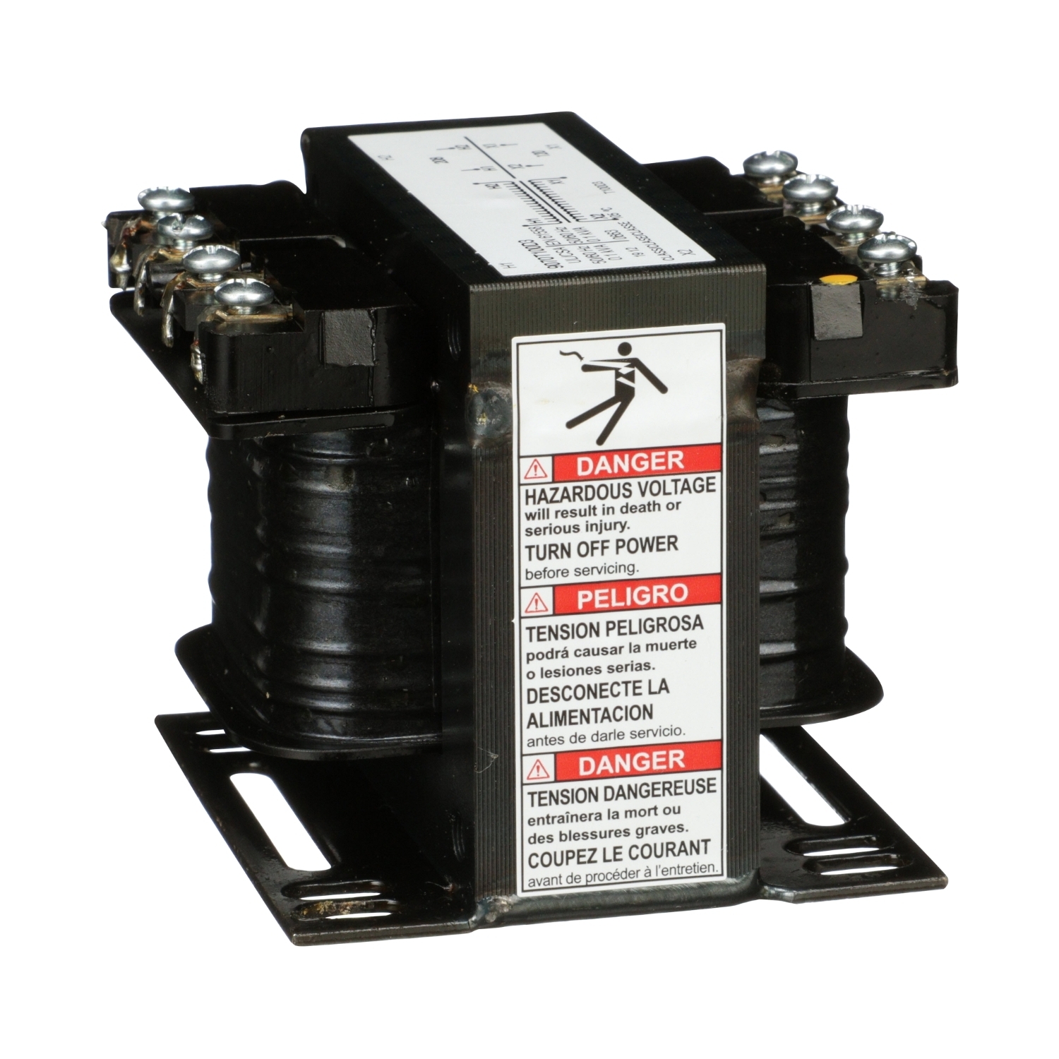 Transformer, Type T, industrial control, 100VA, 1 phase, 208V primary, 120V secondary, 55C rise
