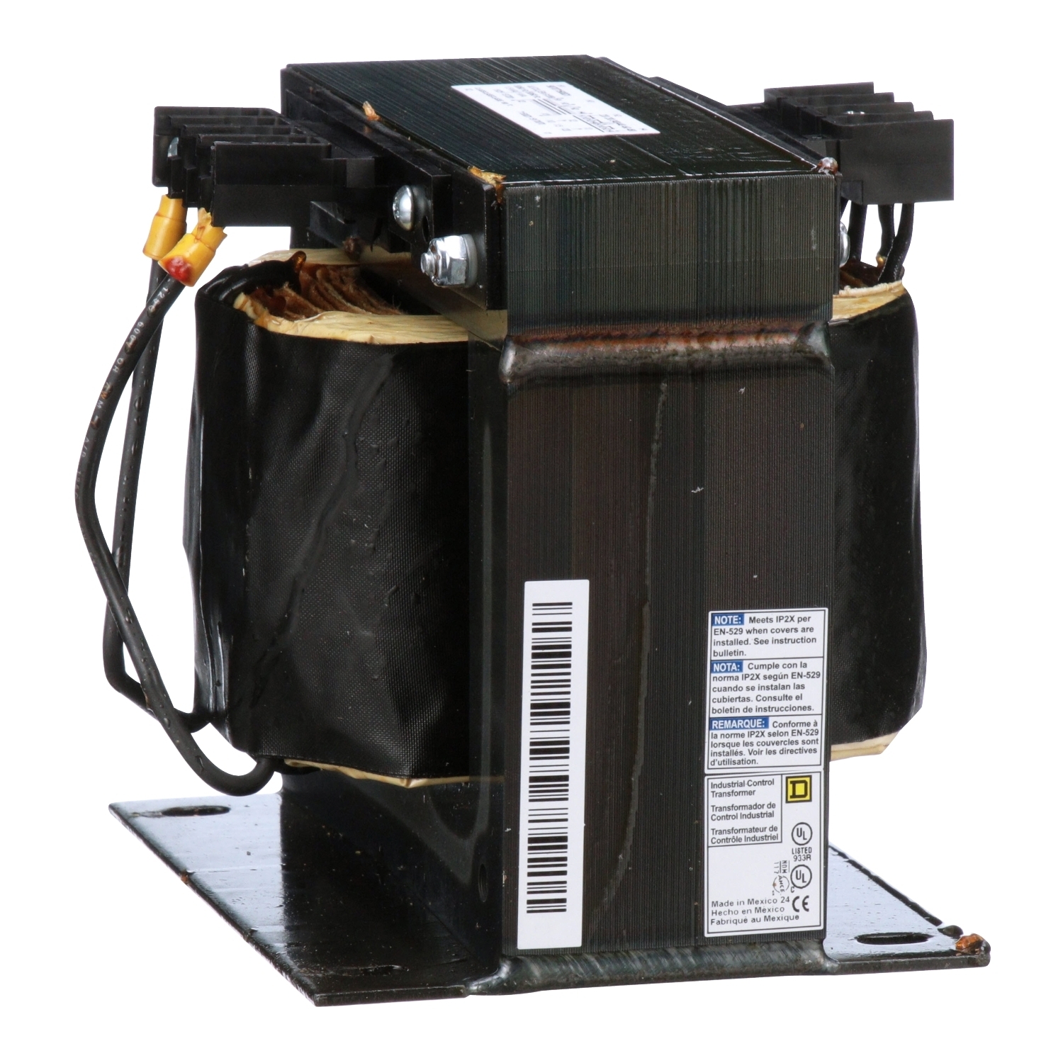 Transformer, Type T, industrial control, 1500VA, 1 phase, 240x480V primary, 120V secondary, 115C rise