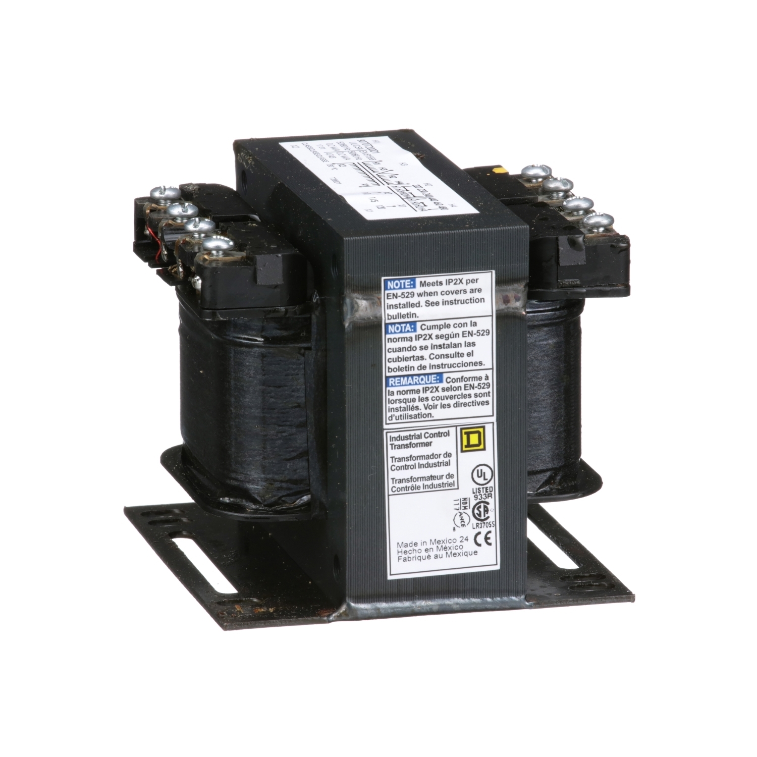 Transformer, Type T, industrial control, 200VA, 1 phase, 240x480V primary, 120V secondary, 80C rise