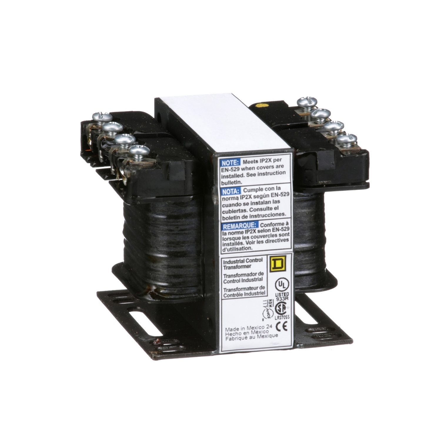Transformer, Type T, industrial control, 25VA, 1 phase, 240x480V primary, 120V secondary, 55C rise