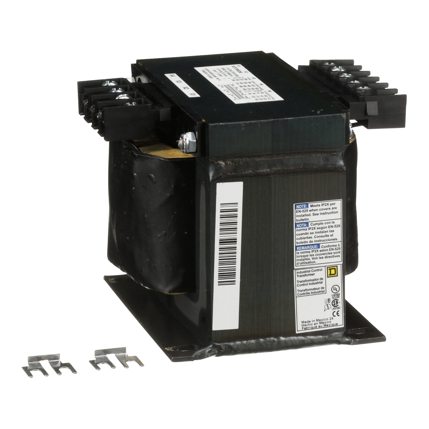 Transformer, Type T, industrial control, 500VA, 1 phase, 240/416/480/600V primary, 99/120/130V secondary, 115C rise
