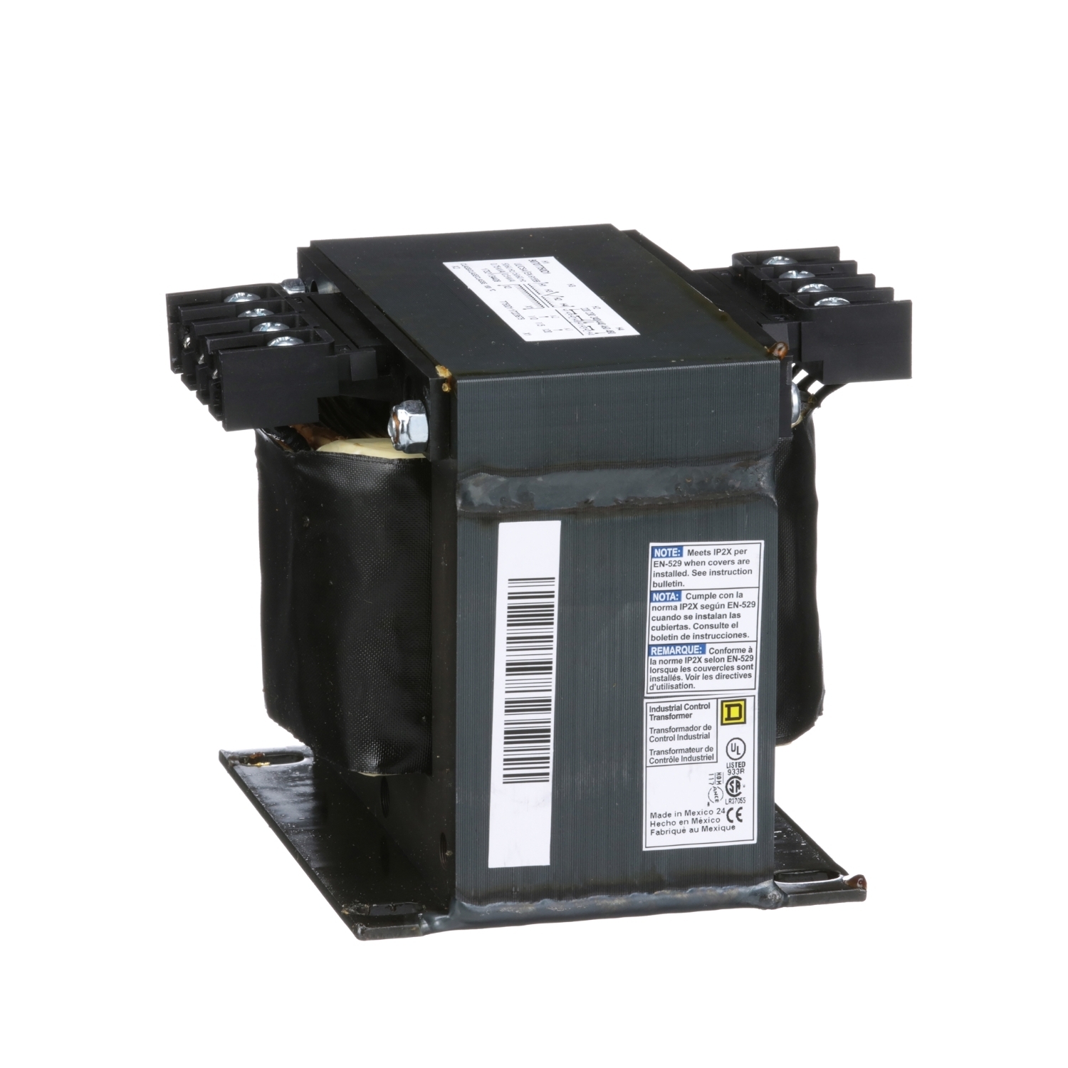 Transformer, Type T, industrial control, 750VA, 1 phase, 240x480V primary, 120V secondary, 115C rise