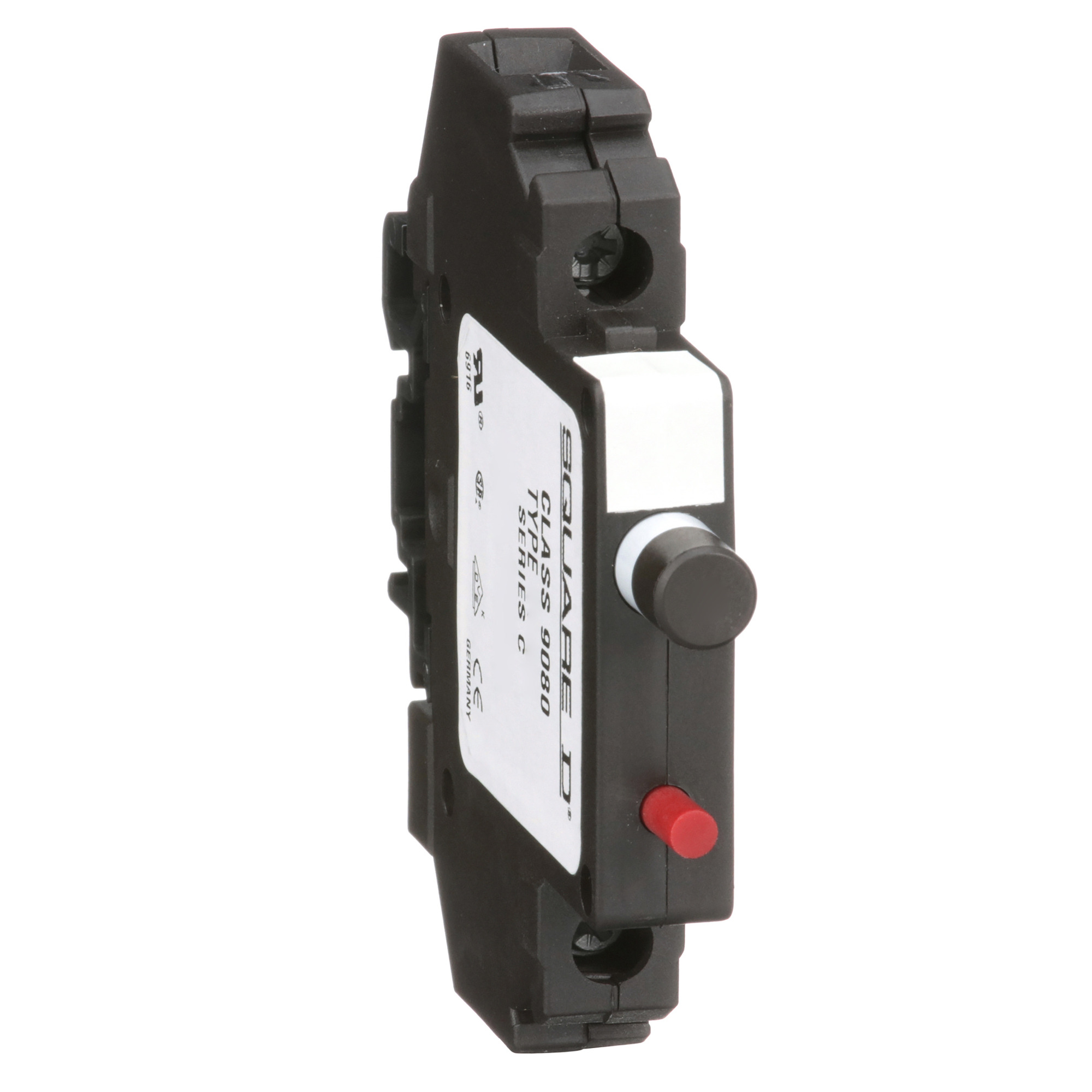 Circuit protector, Linergy, thermal magnetic overcurrent, track mount, 0.1A, 250 VAC / 65 VDC