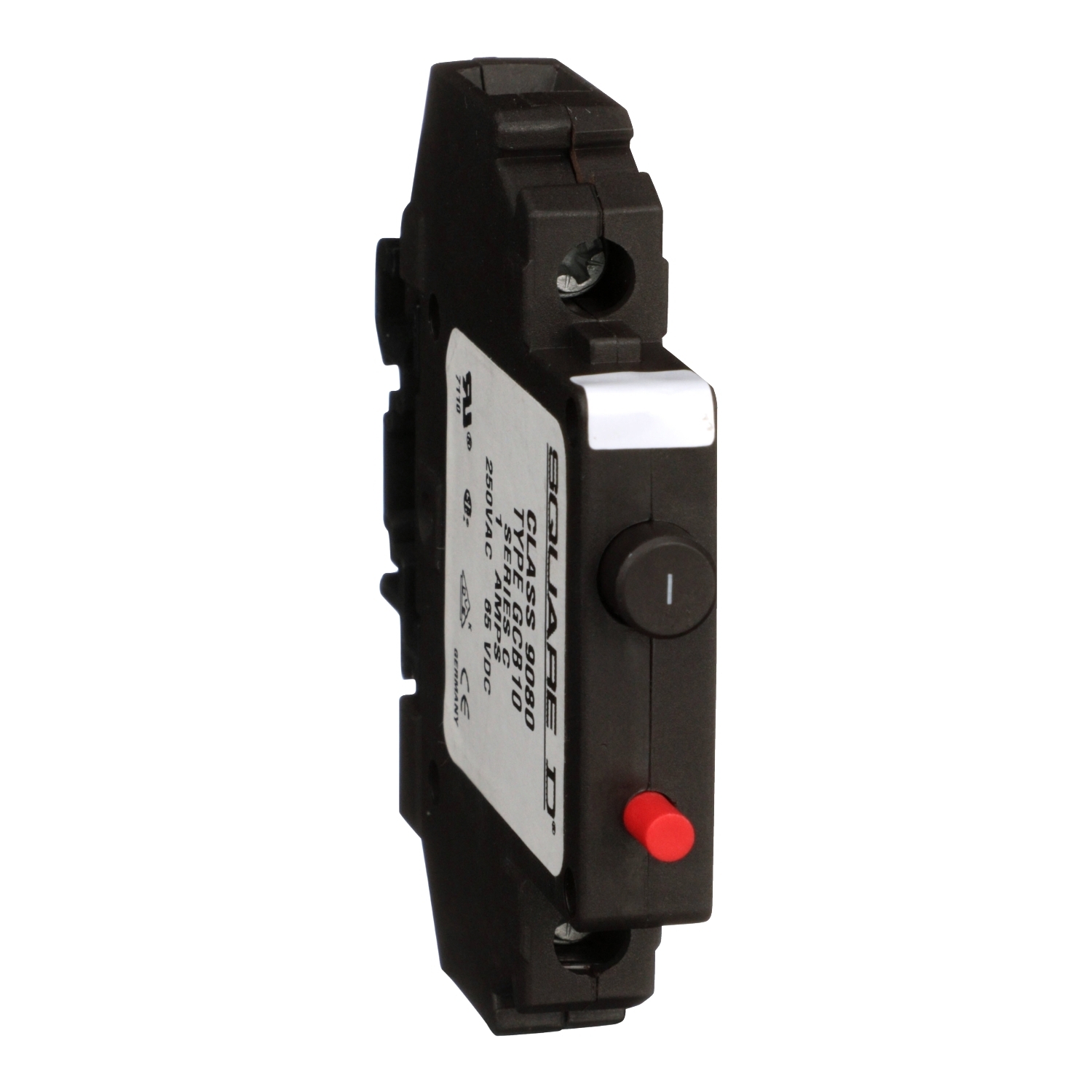 Circuit protector, Linergy, thermal magnetic overcurrent, track mount, 1.0A, 250VAC, 65VDC