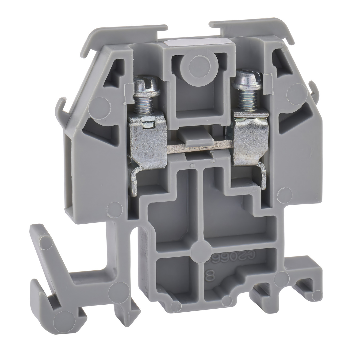 Terminal block, Linergy, box lug connector, grey colored block, 30A, 600V