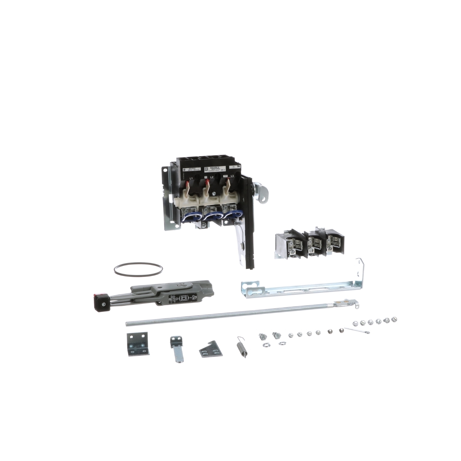 Operating mechanism, flange mounted, variable depth, 60A, 600V, fuseholder, switch mechanism, 6 inch handle, NEMA 4