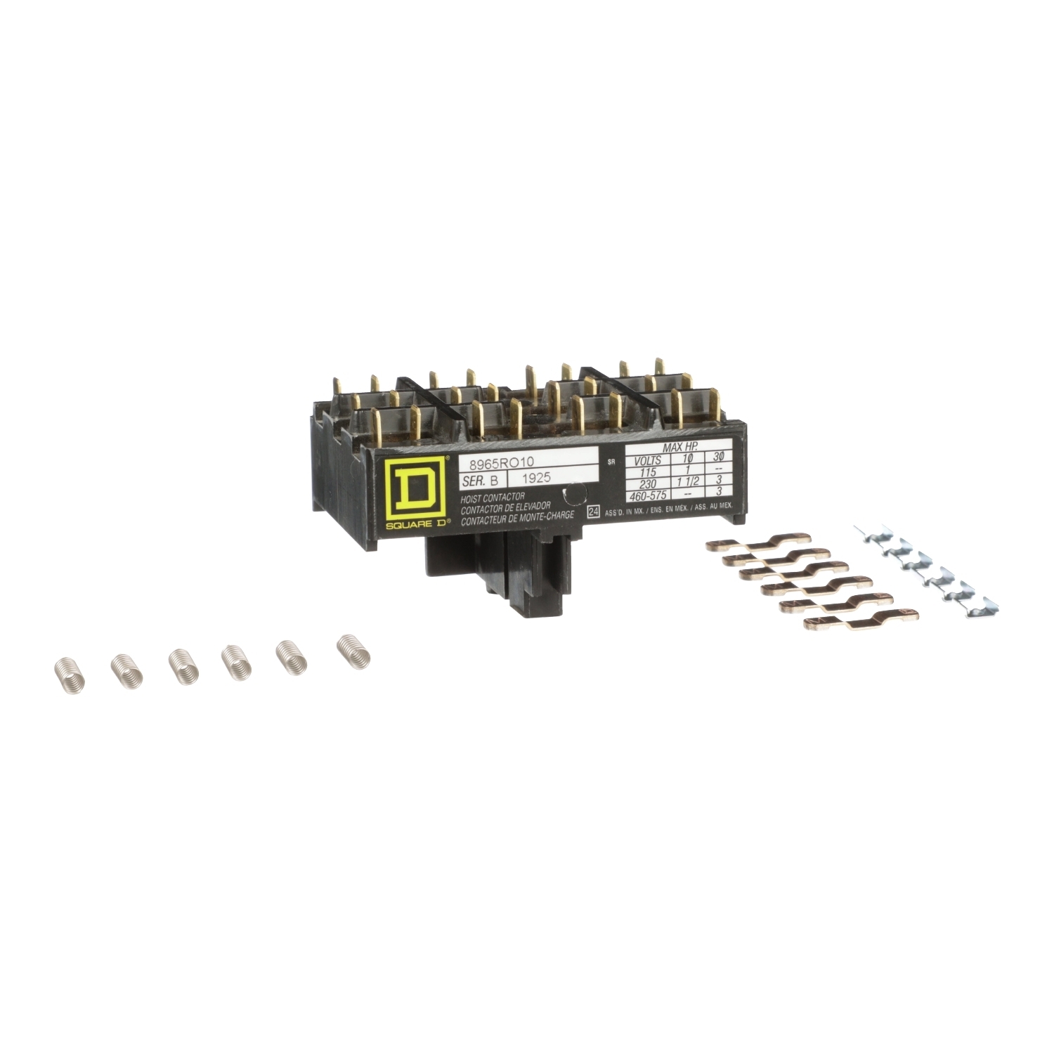 Contactor, 8965RO, hoist, reversing, replacement contact kit, for 8965RO10, 3 pole, series A or B