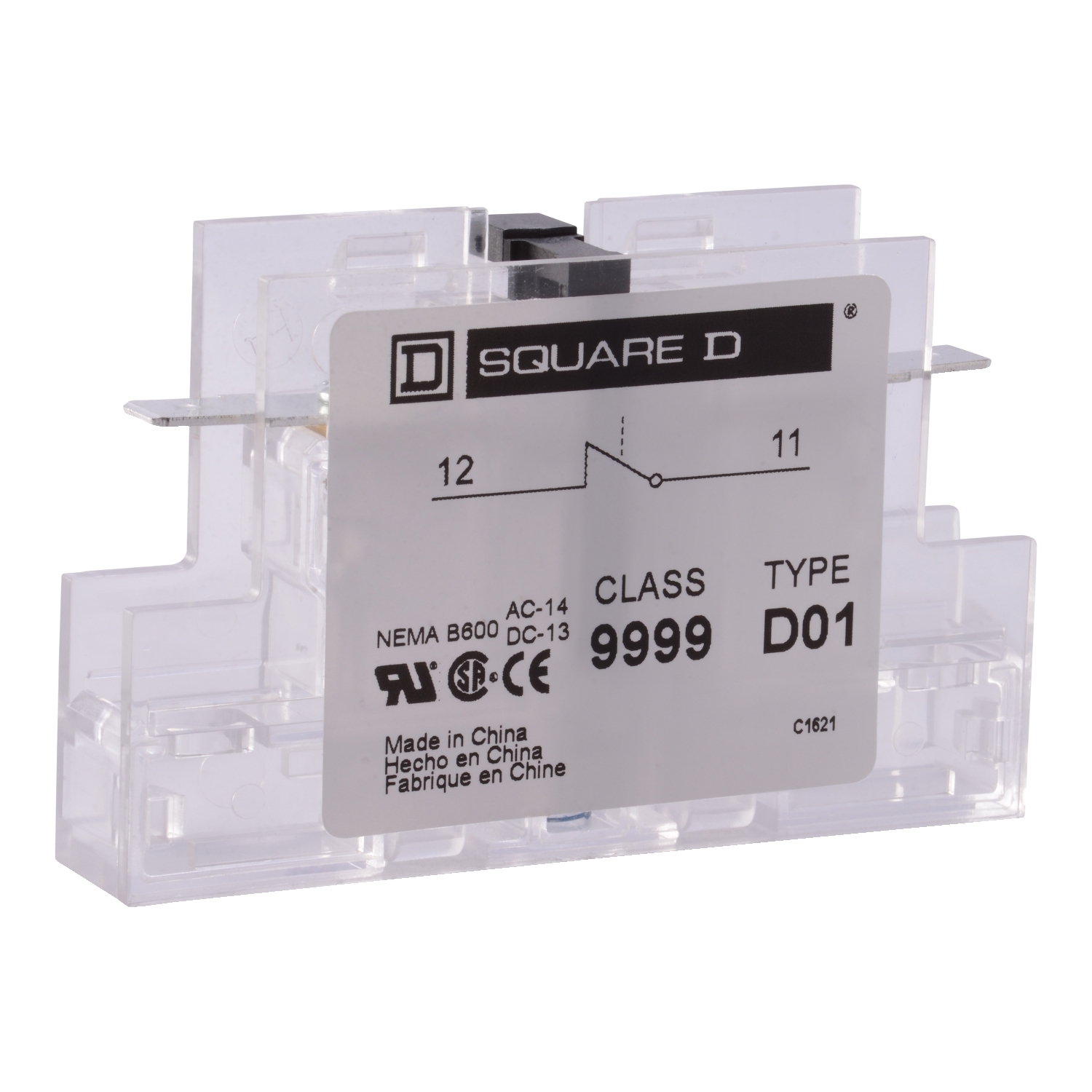 Contactor, Definite Purpose, auxiliary contact, 3A at 120 VAC, 2 NO contacts, for 20A to 90A DPA contactors