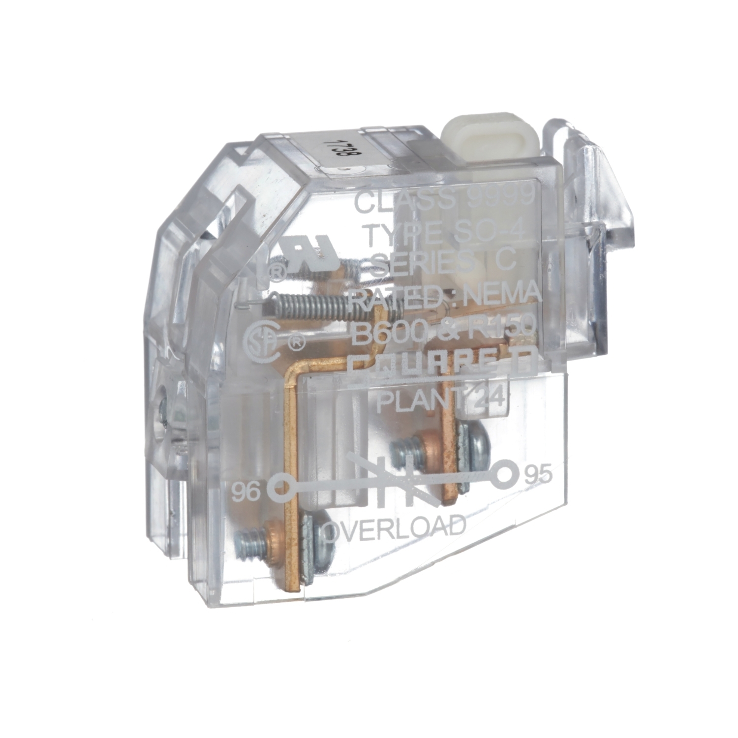 NEMA Motor Starter and contactor, Type S, isolated alarm contacts, for melting alloy overload relays, NO alarm contact