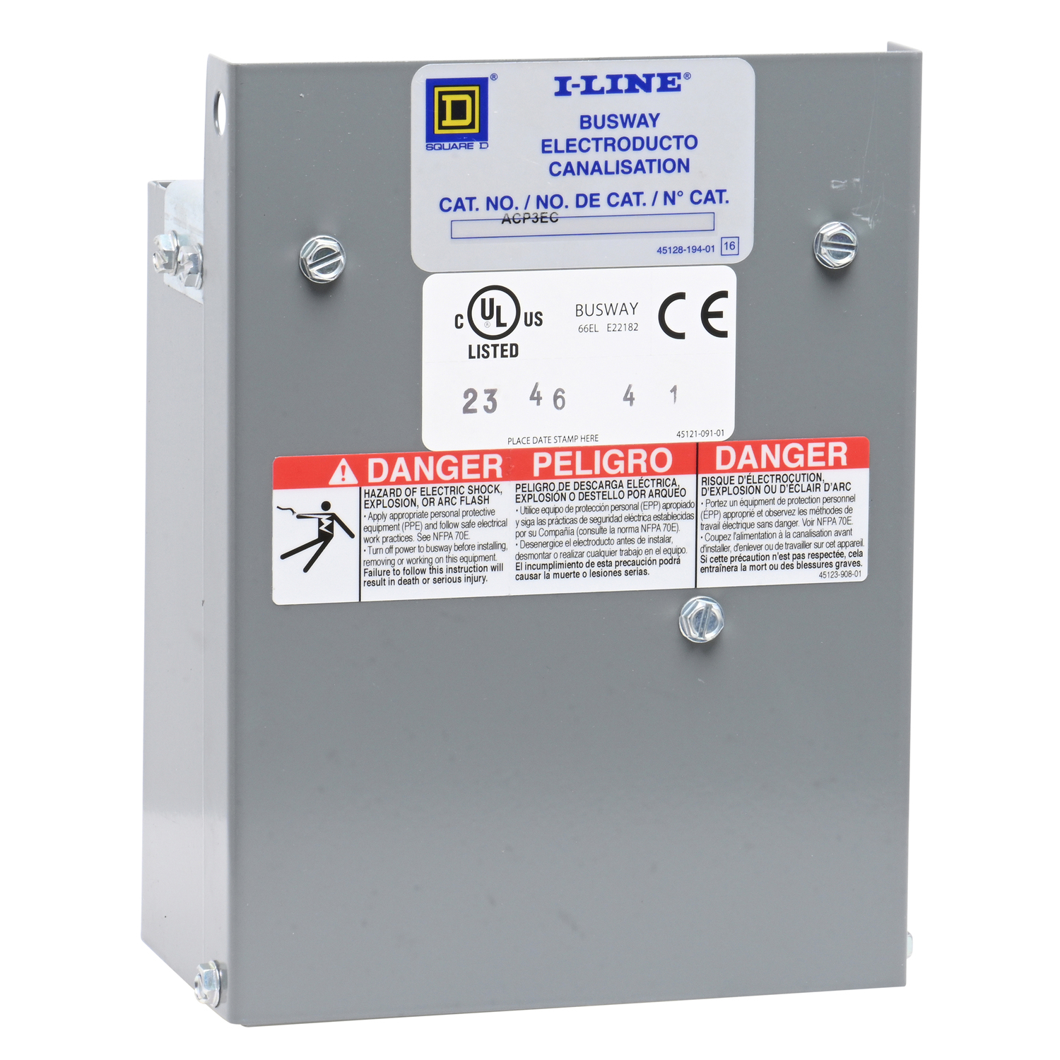 Busway, I-Line, end closure, for 600A copper, for 400A aluminum or copper, 600 VAC [TAA]