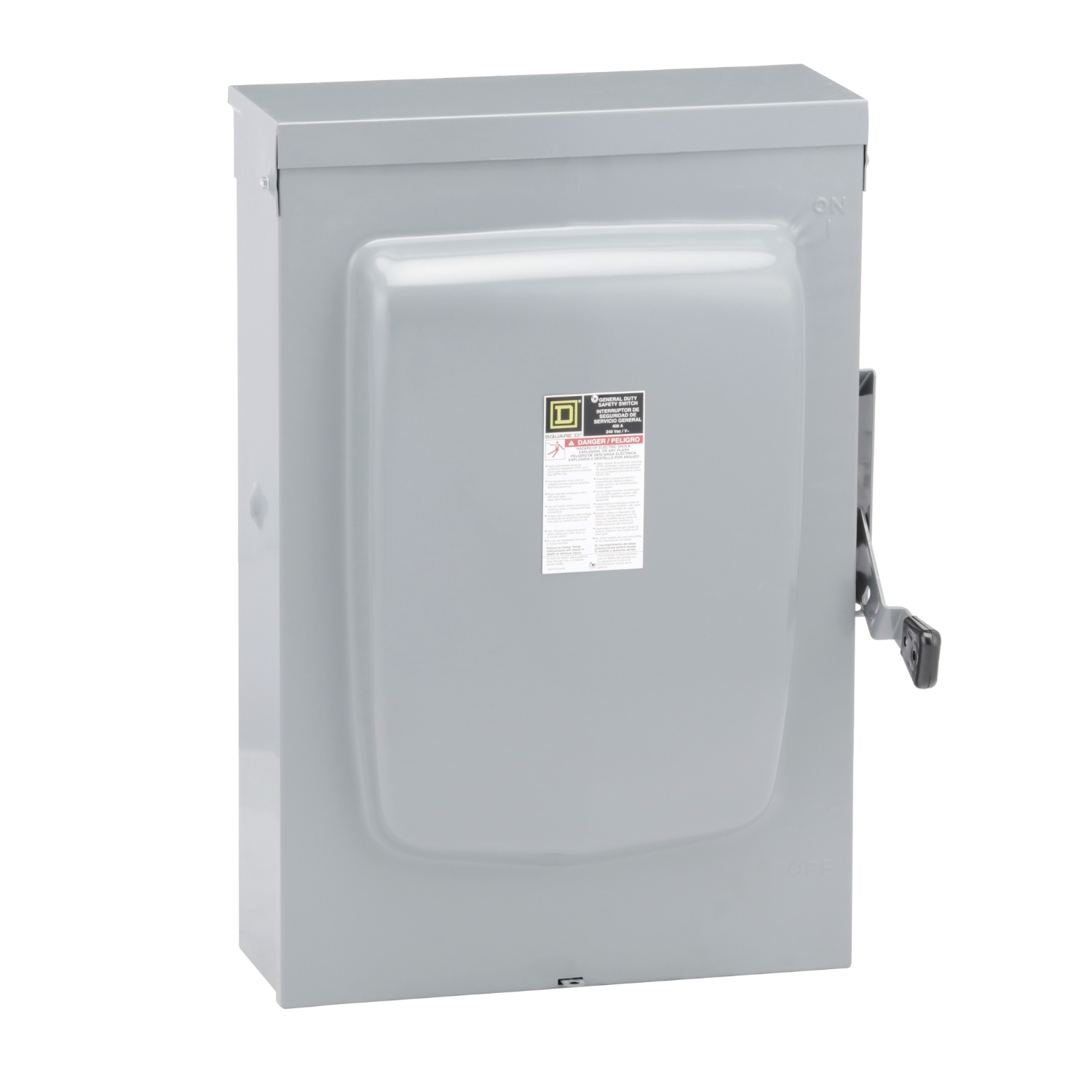 Safety switch, general duty, fusible, 3 pole, 4 wire, 240VAC, 400A, Type 3R, with neutral