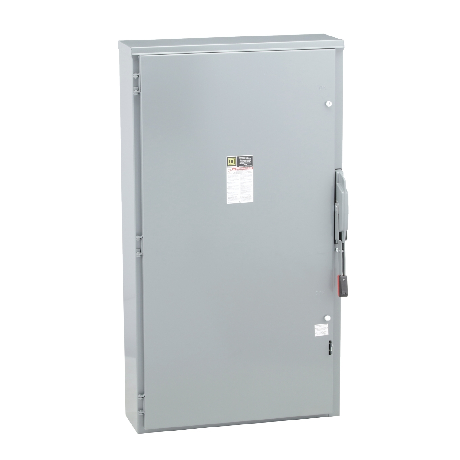 Safety switch, heavy duty, fusible, 400A, 3 wire, 2 pole, 1 neutral, 125hp, 240VAC/250VDC, NEMA 3R
