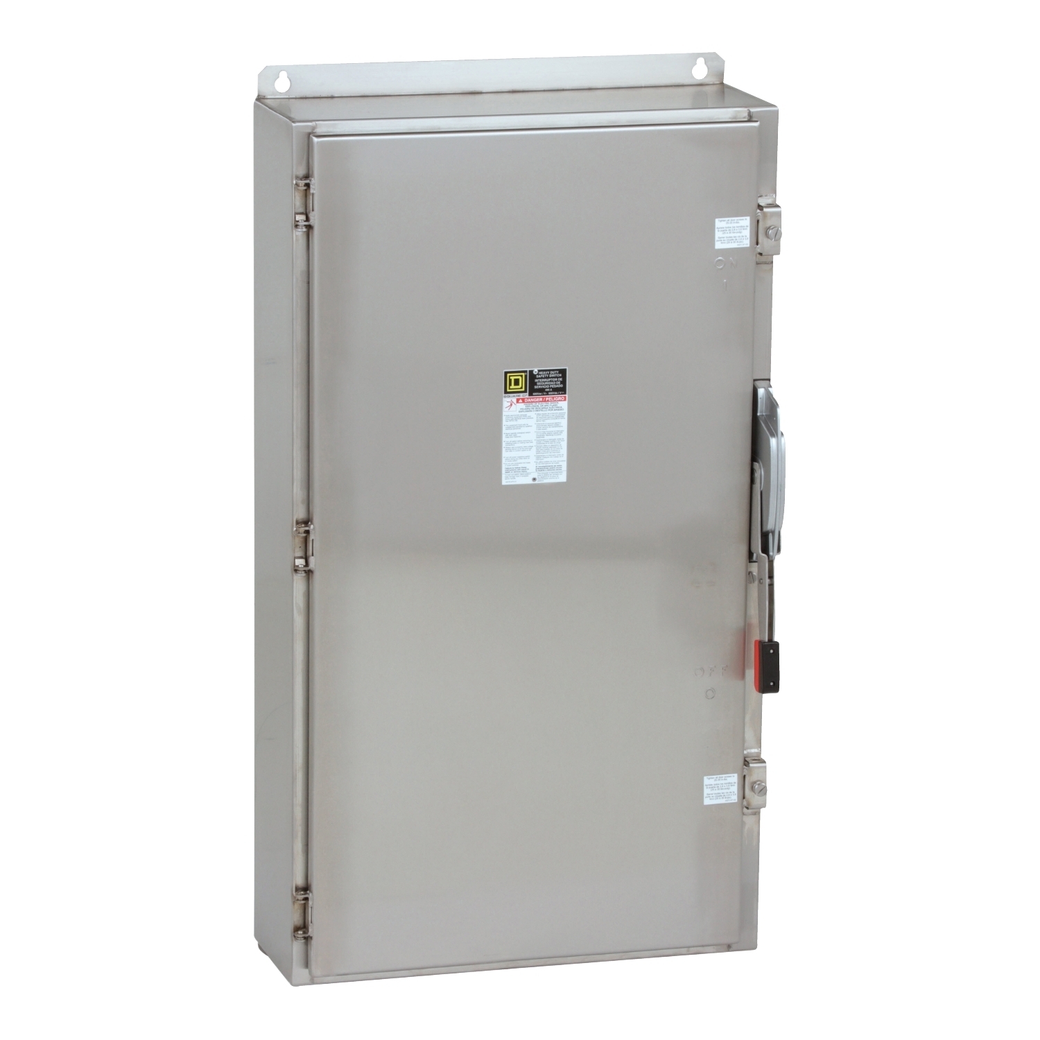 Safety switch, heavy duty, fusible, 400A, 3 pole, 250hp, 600VAC/DC, NEMA 4, 4X, 5, 304 steel, neutral
