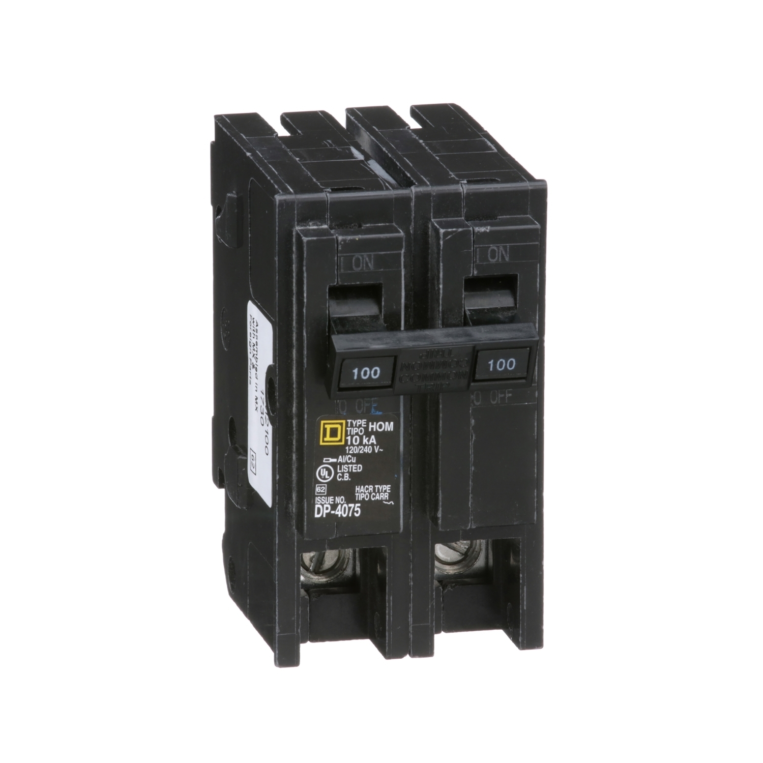 HOM2100 Homeline Miniature Circuit Breaker, 100 Amp, 2 Pole, 120/240V