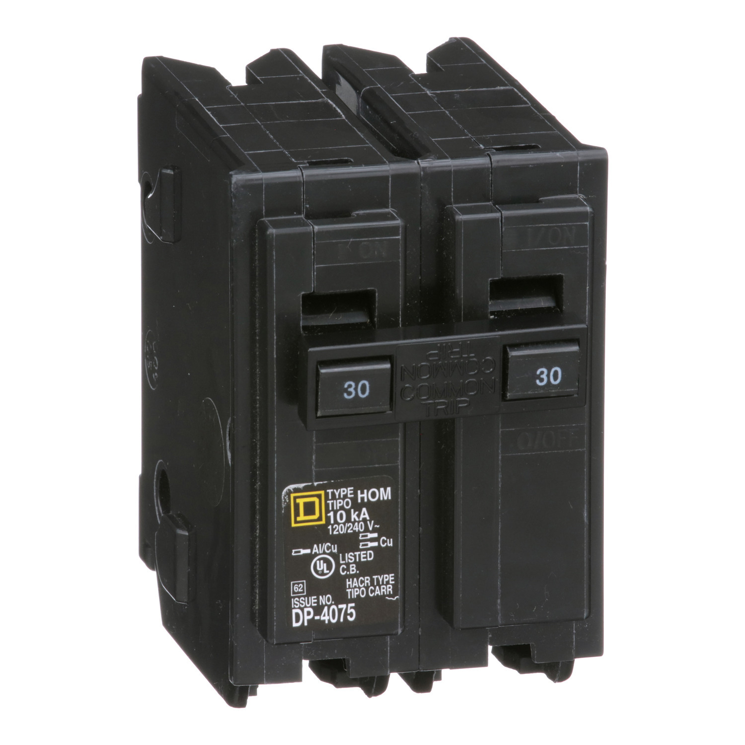 HOM230 Homeline Miniature Circuit Breaker, 30 Amp, 2 Pole, 120/240V