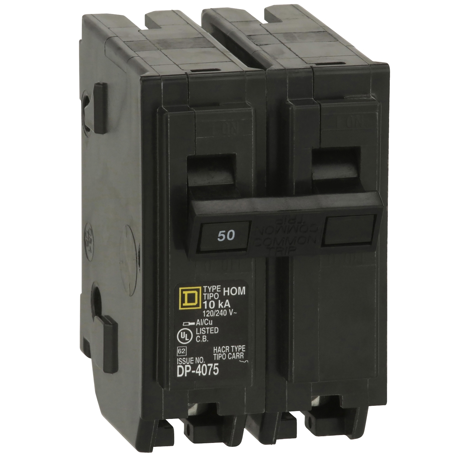 HOM250 Homeline Miniature Circuit Breaker, 50 Amp, 2 Pole, 120/240V