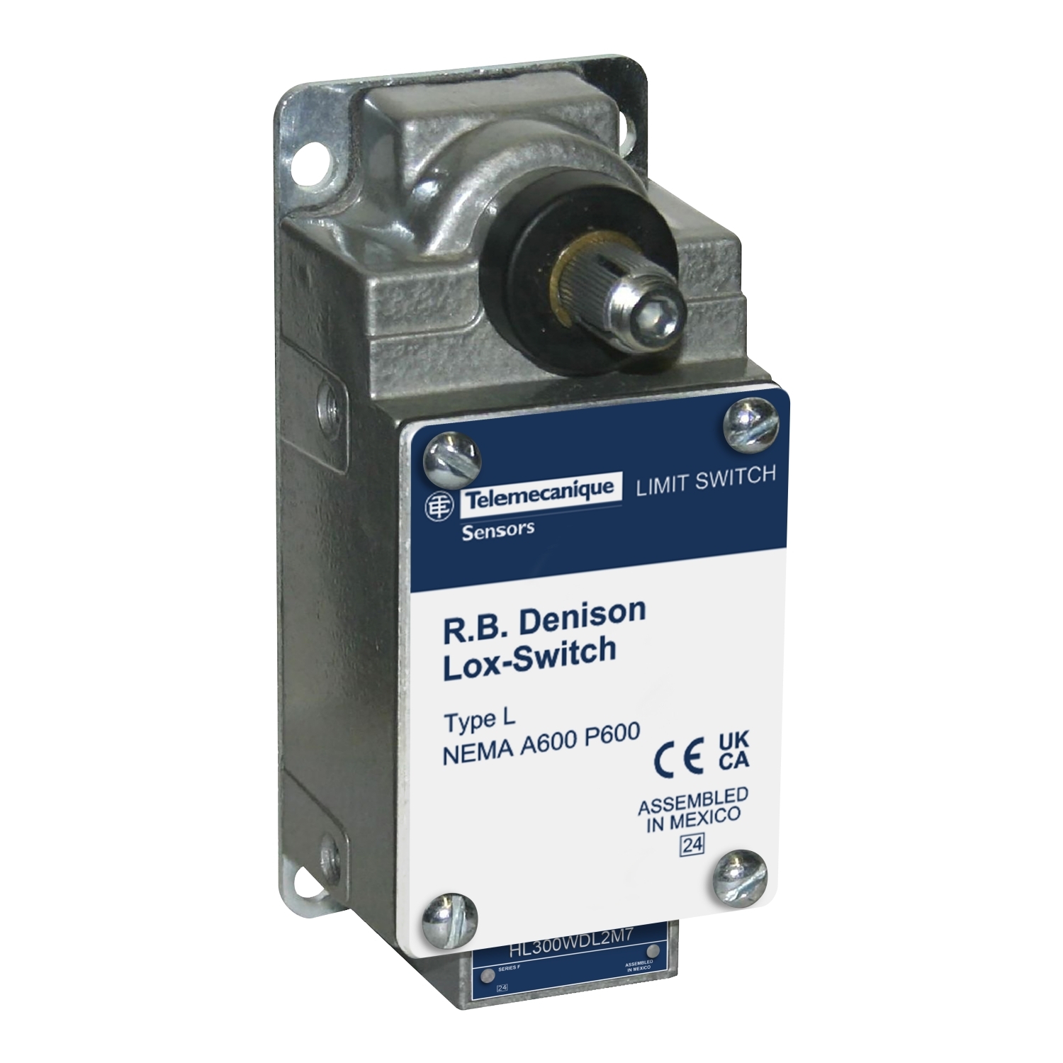 Limit switch, L100/300, L300 foundry 2 contacts, spring return, CW, 1/2" NPT