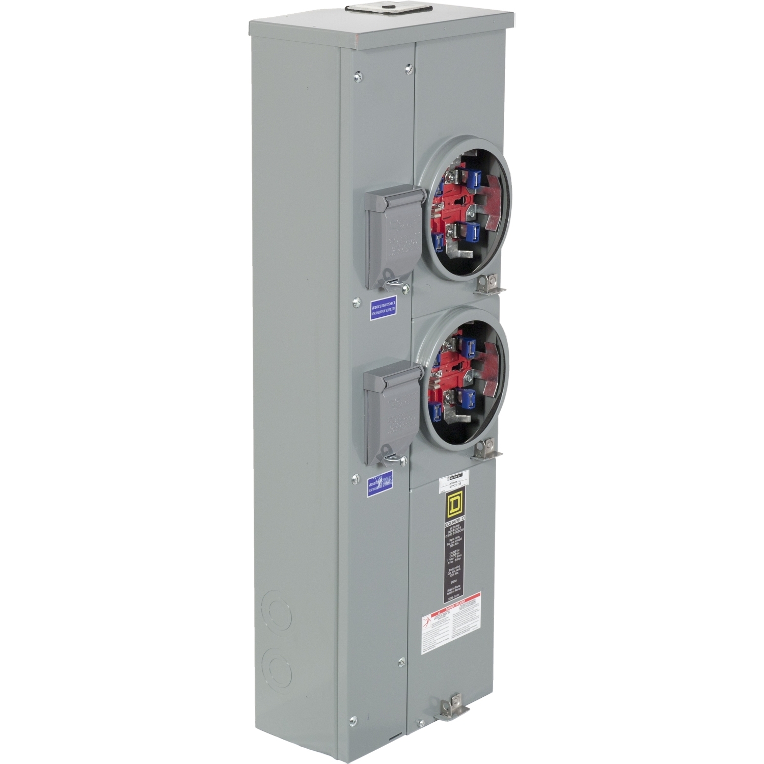 MPH22125 MP Meter Pak Meter Center, 125 Amp, 1 Phase, Ringless, Horn, 5 Jaw, 2 Socket, OH, UG, 240V