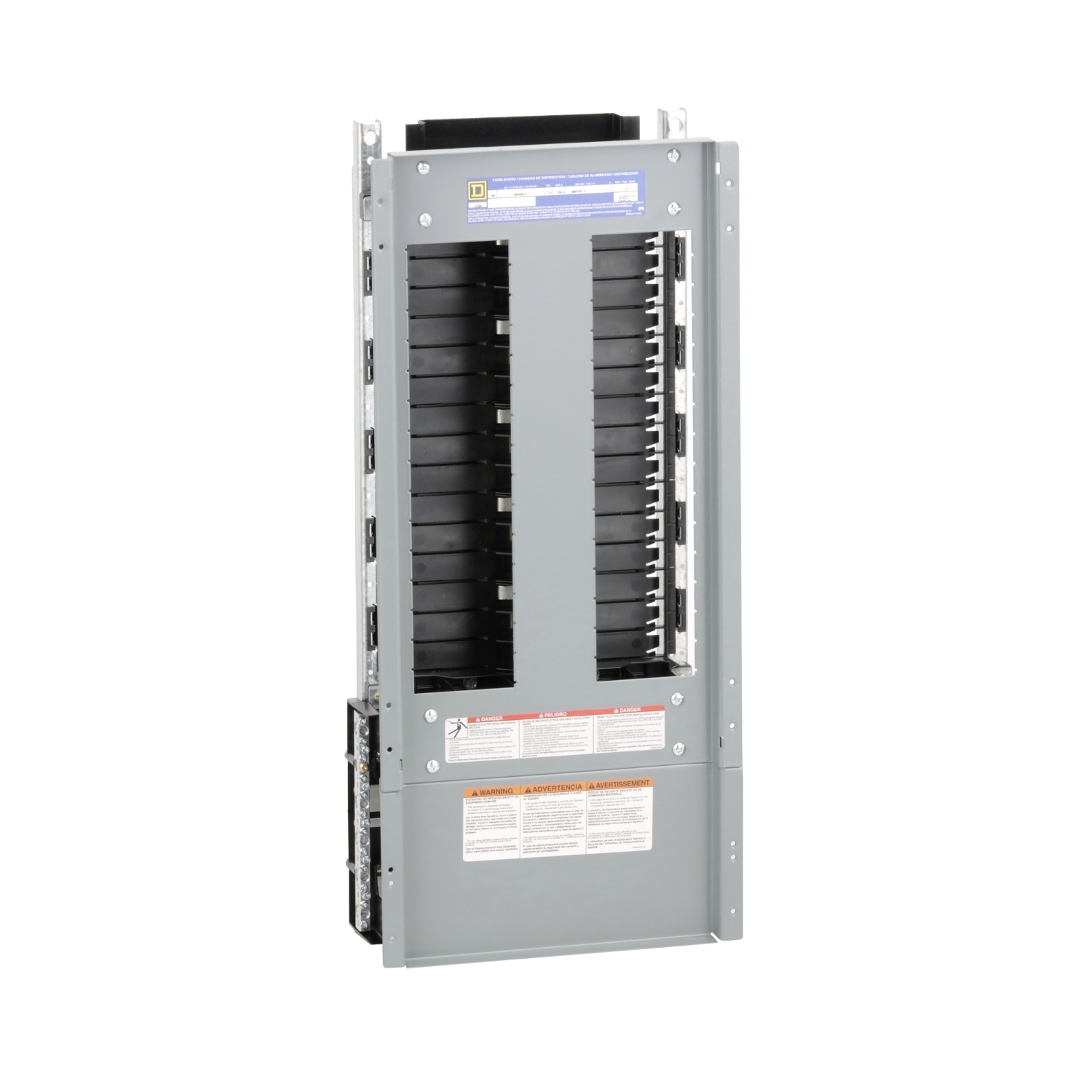 Panelboard interior, NF, main lugs, 250A, Cu bus, Al neutral assembly, 30 pole spaces, 3 phase, 4 wire, 600Y/347VAC max