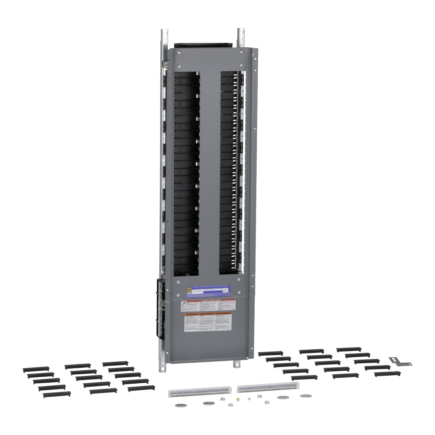 Panelboard interior, NF, main lugs, 250A, Al bus, 54 pole spaces, 3 phase, 4 wire, 600Y/347VAC max