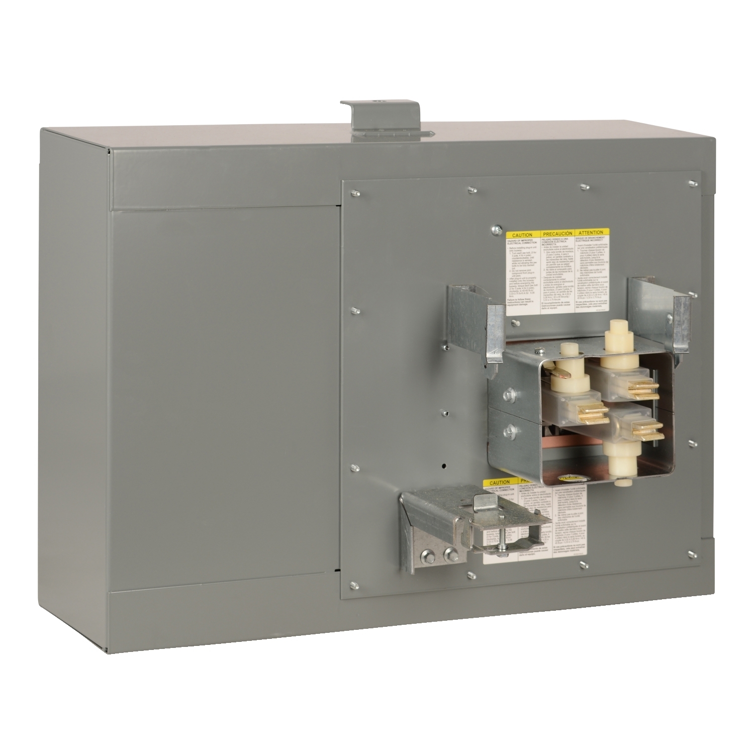 Busway, I-Line, plug in, tap box, 400A, 600VAC, aluminum, 600A, 600 VAC, copper, 3 phase, 4 wire, integral ground bus