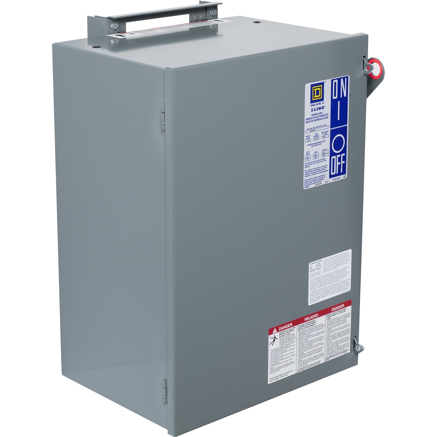 Plug-in unit, I-Line Busway, fusible, 200A, 600VAC max, 4 pole, 3 fuse + G, plug in connection, vertical riser only
