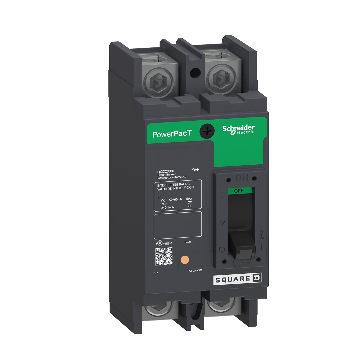 QBL22110 Molded Case Circuit Breaker, 110 Amp, 2 Pole, 240V