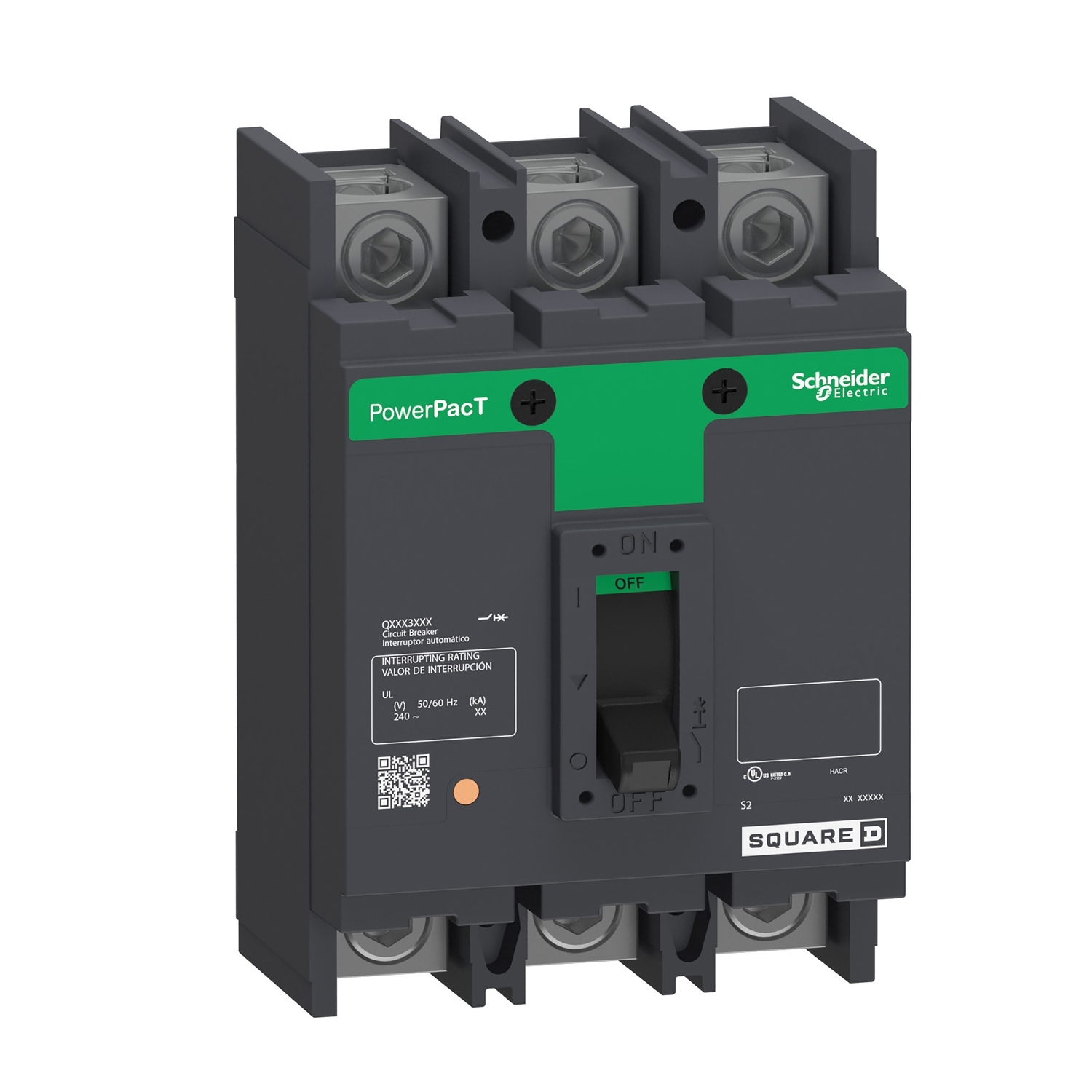 QDP32175TM Molded Case Circuit Breaker, 175 Amp, 3 Pole, 240V