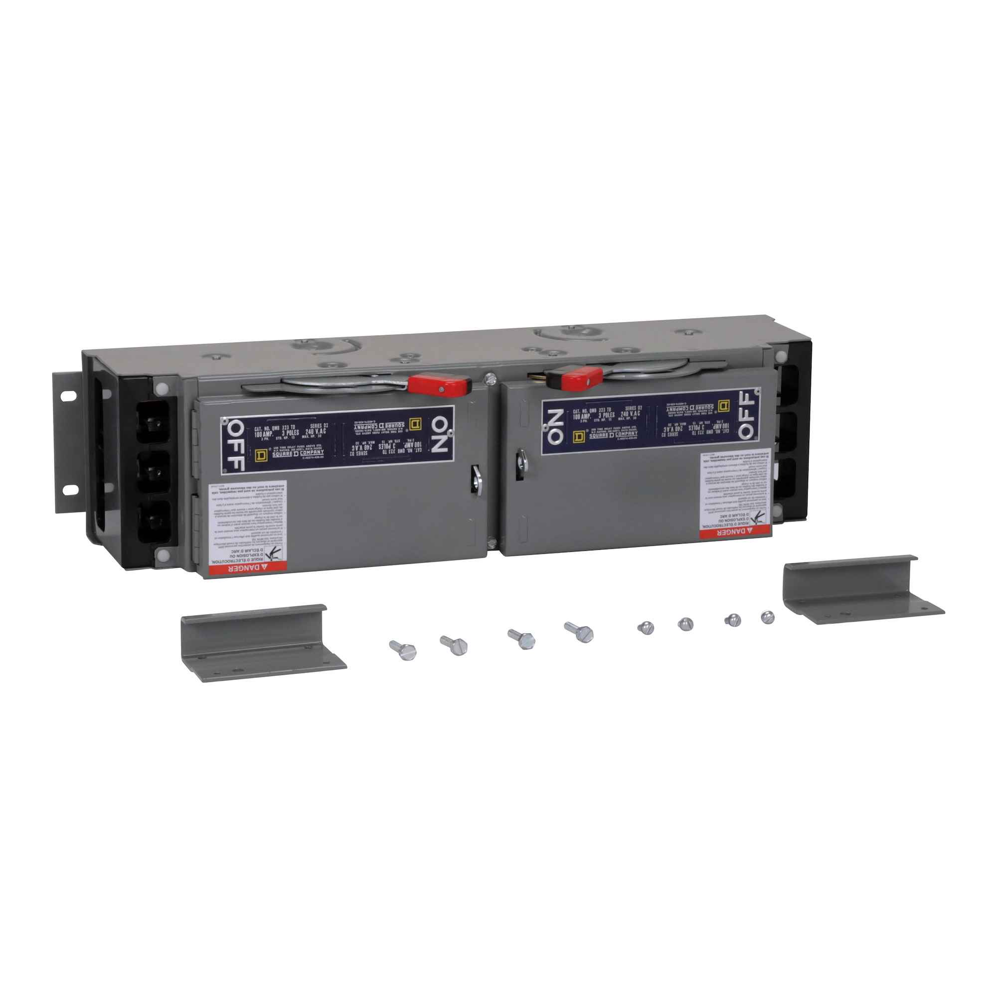 Fusible switch, QMB, 100A to 100A, 240VAC, 3 pole, 15hp, 4.5in