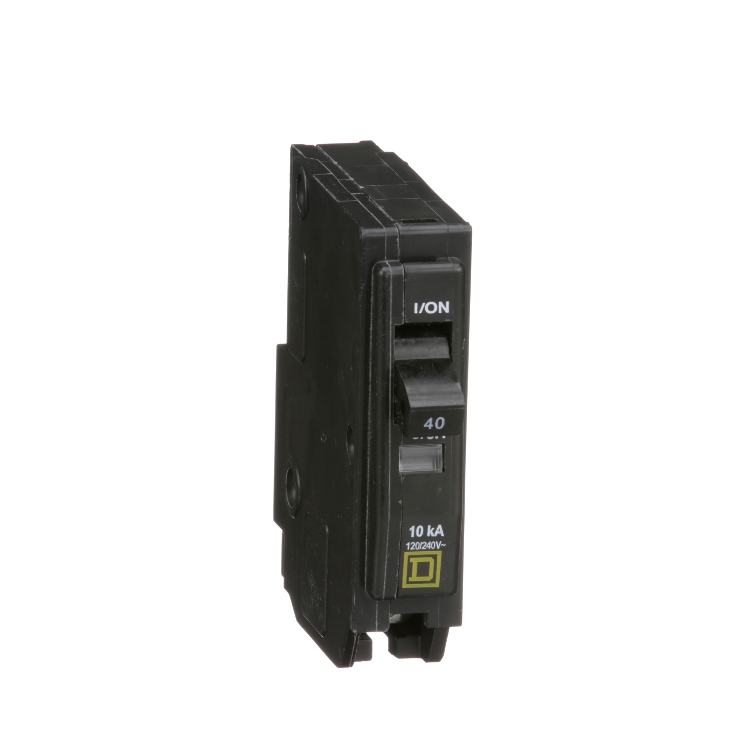Mini circuit breaker, QO, 40A, 1 pole, 120/240VAC, 10kA, plug in