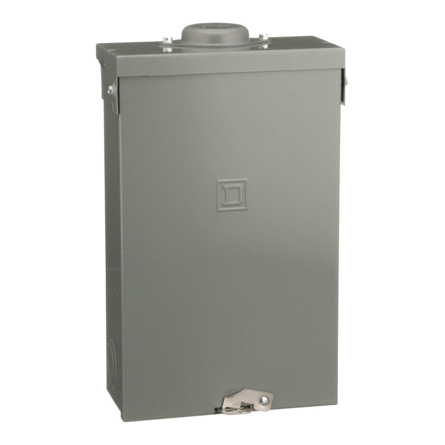 Load center, QO, 1 phase, 4 spaces, 8 circuits, 125A fixed main lugs, NEMA3R, gnd bar