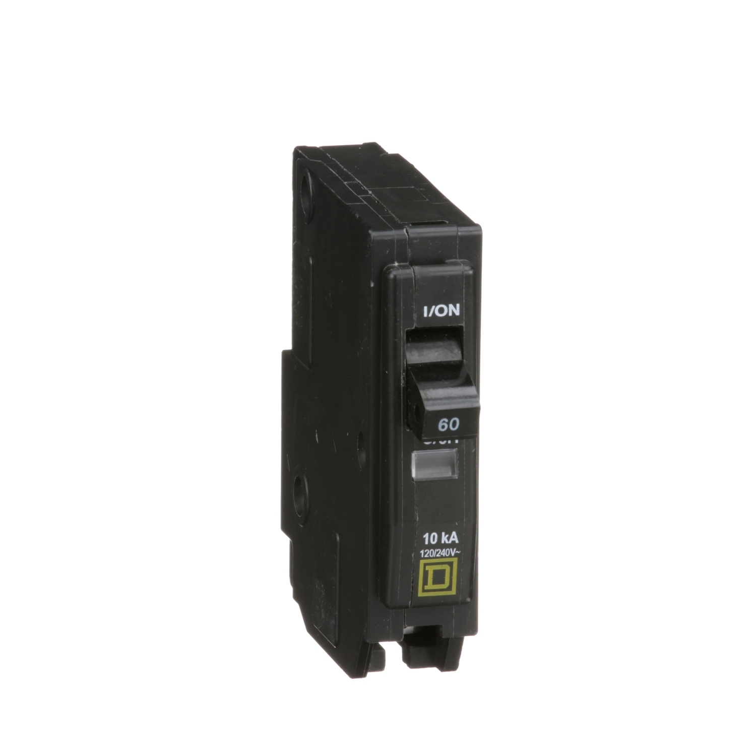 Mini circuit breaker, QO, 60A, 1 pole, 120/240VAC, 10kA, plug in