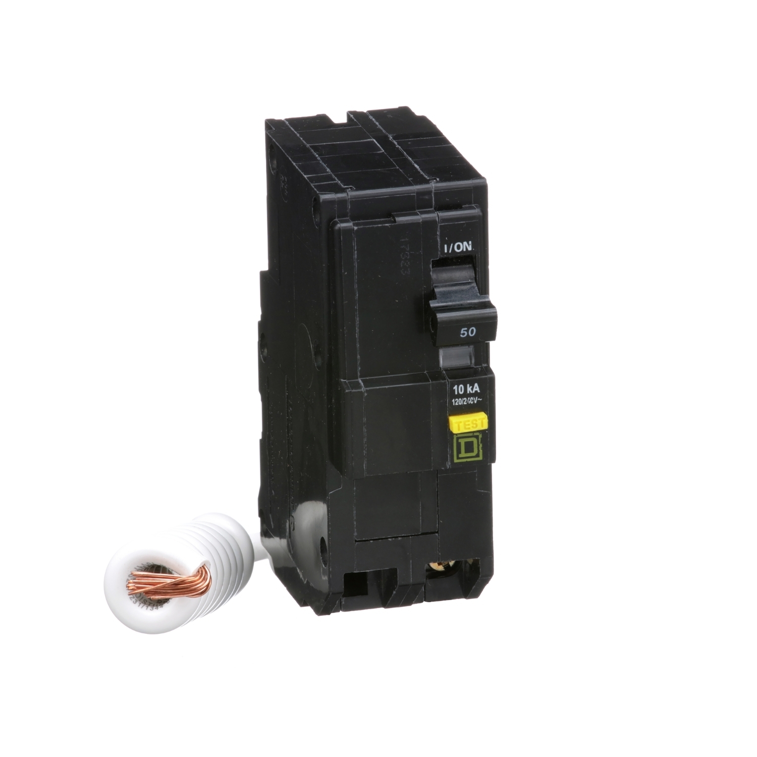 QO250GFI Miniature Circuit Breaker, 50 Amp, 2 Pole, 120/240V