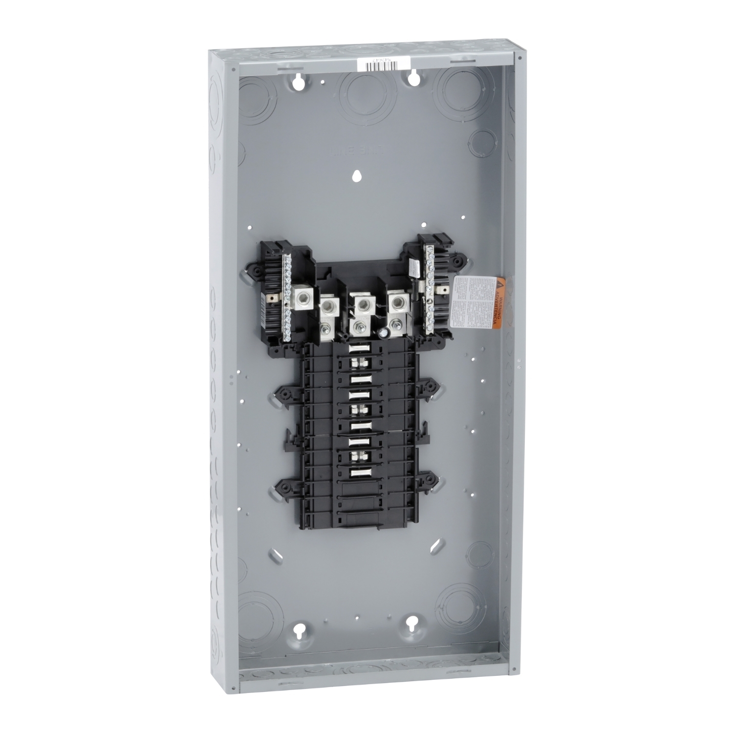 Load center, QO, 3 phase, 18 spaces, 18 circuits, 200A fixed main lugs, NEMA1, gnd bar