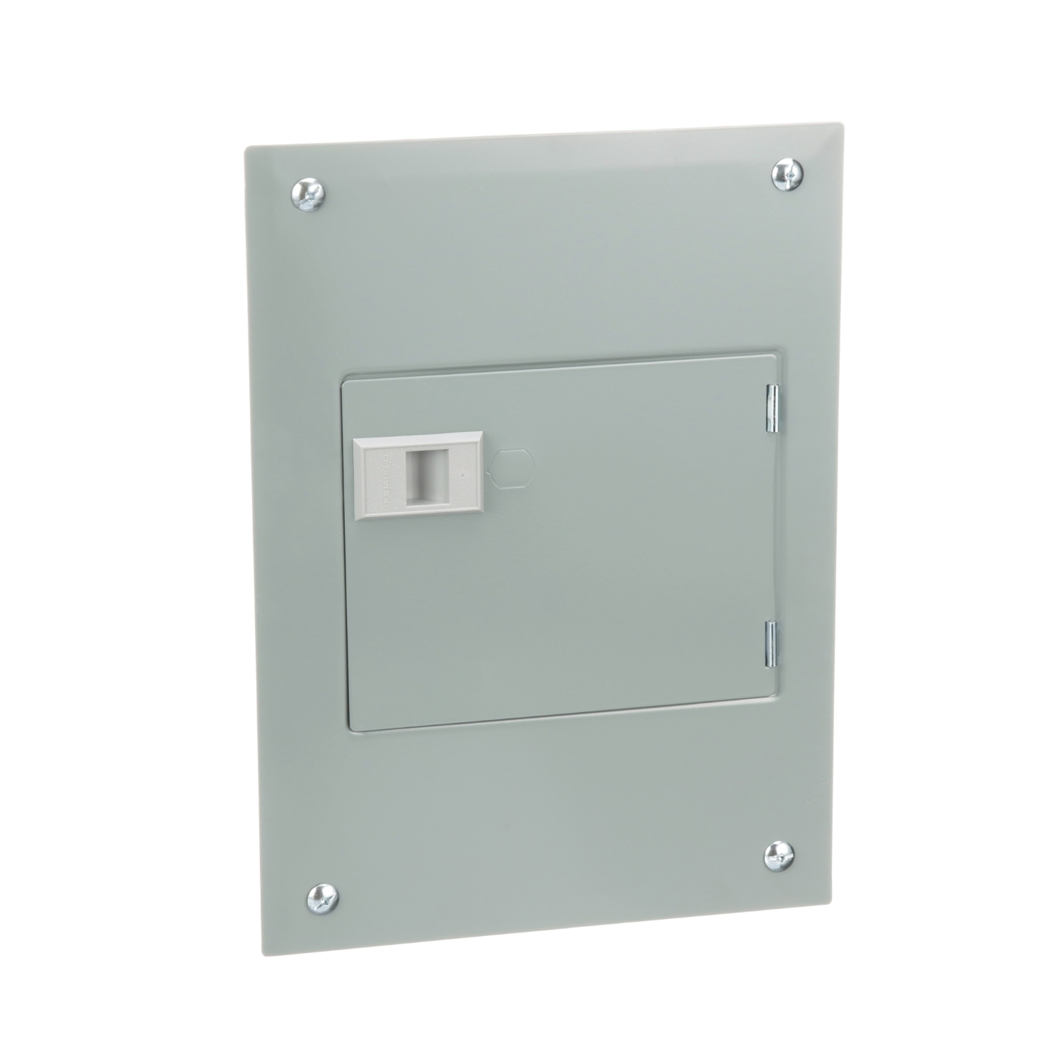 Load center, QO, 1 phase, 6 spaces, 12 circuits, 100A fixed main lugs, NEMA1, door flush cover