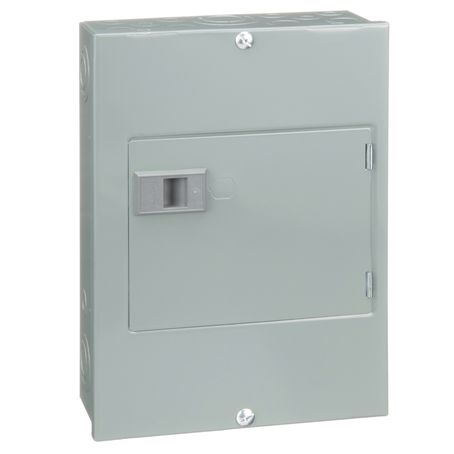Load center, QO, 1 phase, 8 spaces, 16 circuits, 100A fixed main lugs, NEMA1, door surface cover, Cu bus
