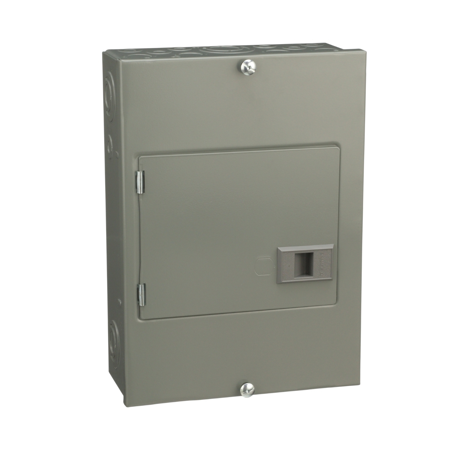 Load center, QO, 1 phase, 8 spaces, 16 circuits, 100A fixed main lugs, NEMA1, gnd bar, door surface cover, CSA